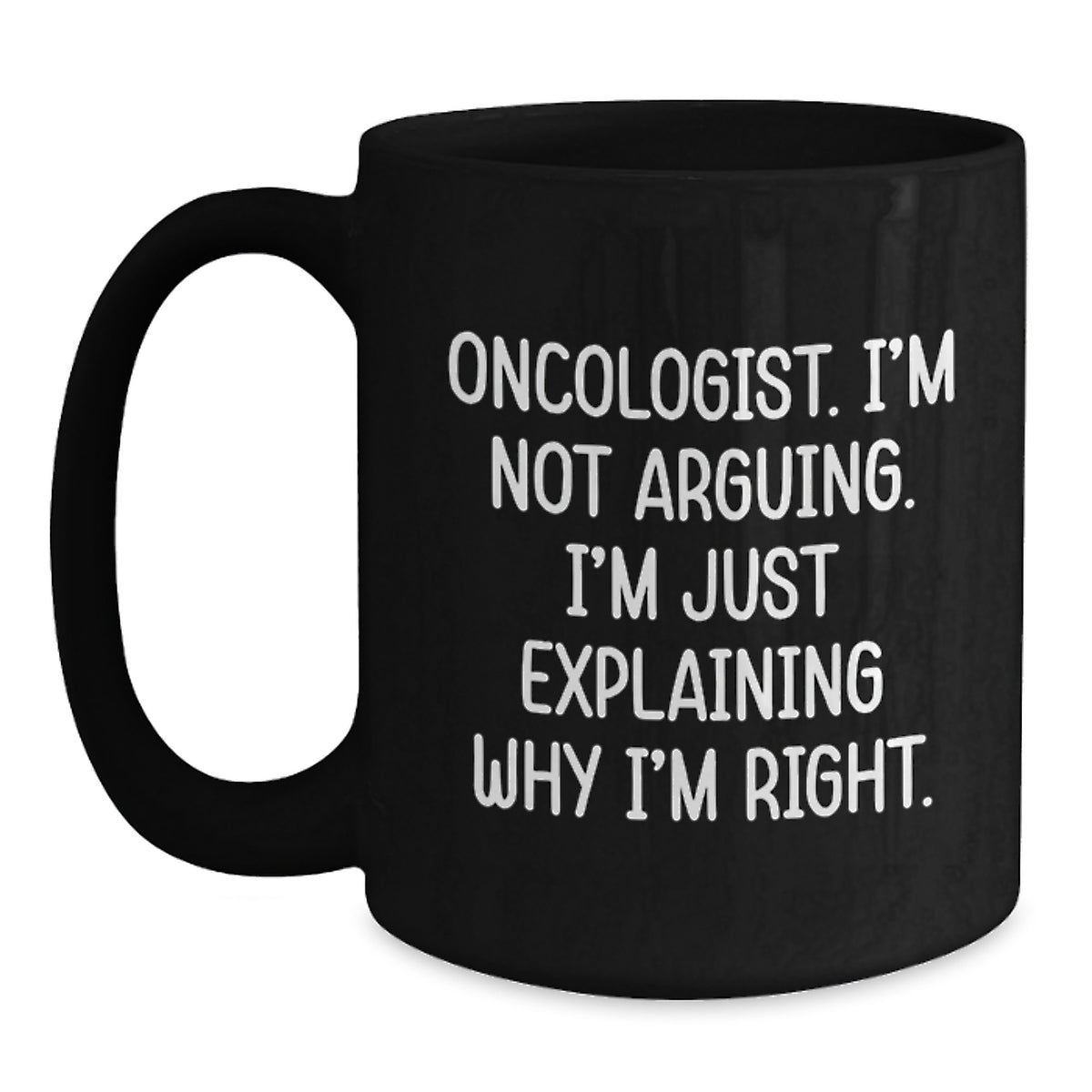 Funny Oncologist Gifts Black Coffee Mug for Christmas Unique Presents from Family Friends - Main