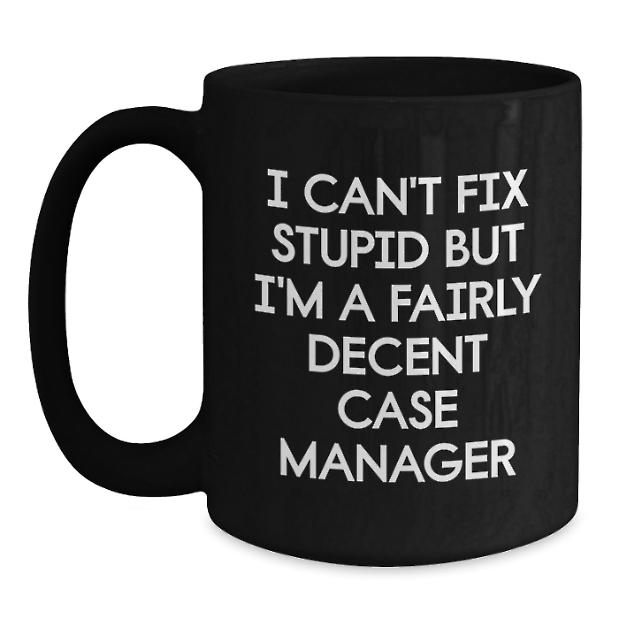 Funny Case Manager Christmas Unique Gifts from Friends to Case Managers Black Coffee Mug - Main