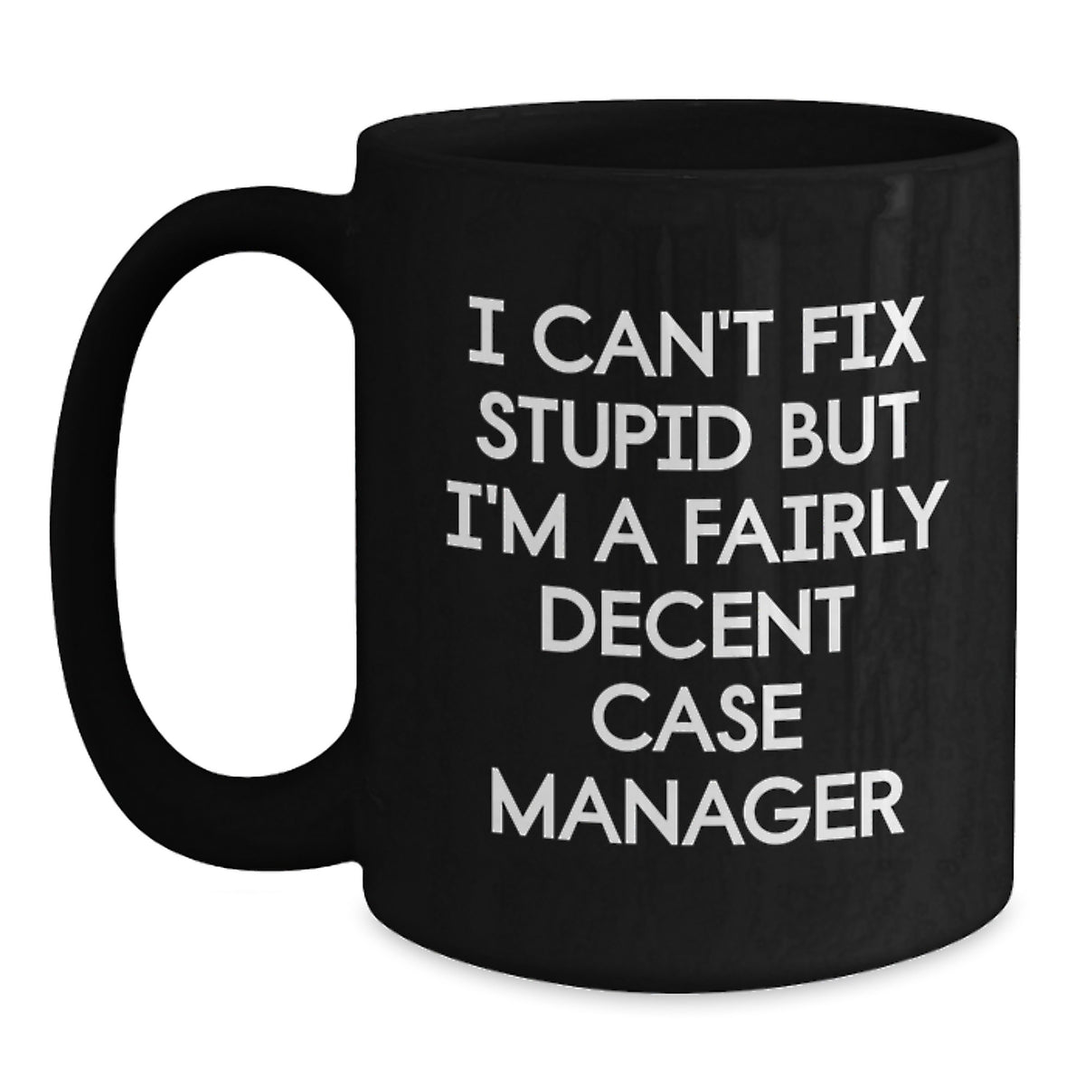 Funny Case Manager Christmas Unique Gifts from Friends to Case Managers Black Coffee Mug - Main
