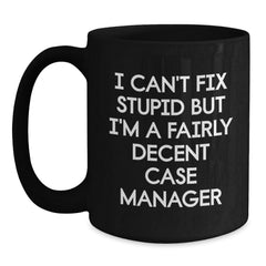 Funny Case Manager Christmas Unique Gifts from Friends to Case Managers Black Coffee Mug - Main