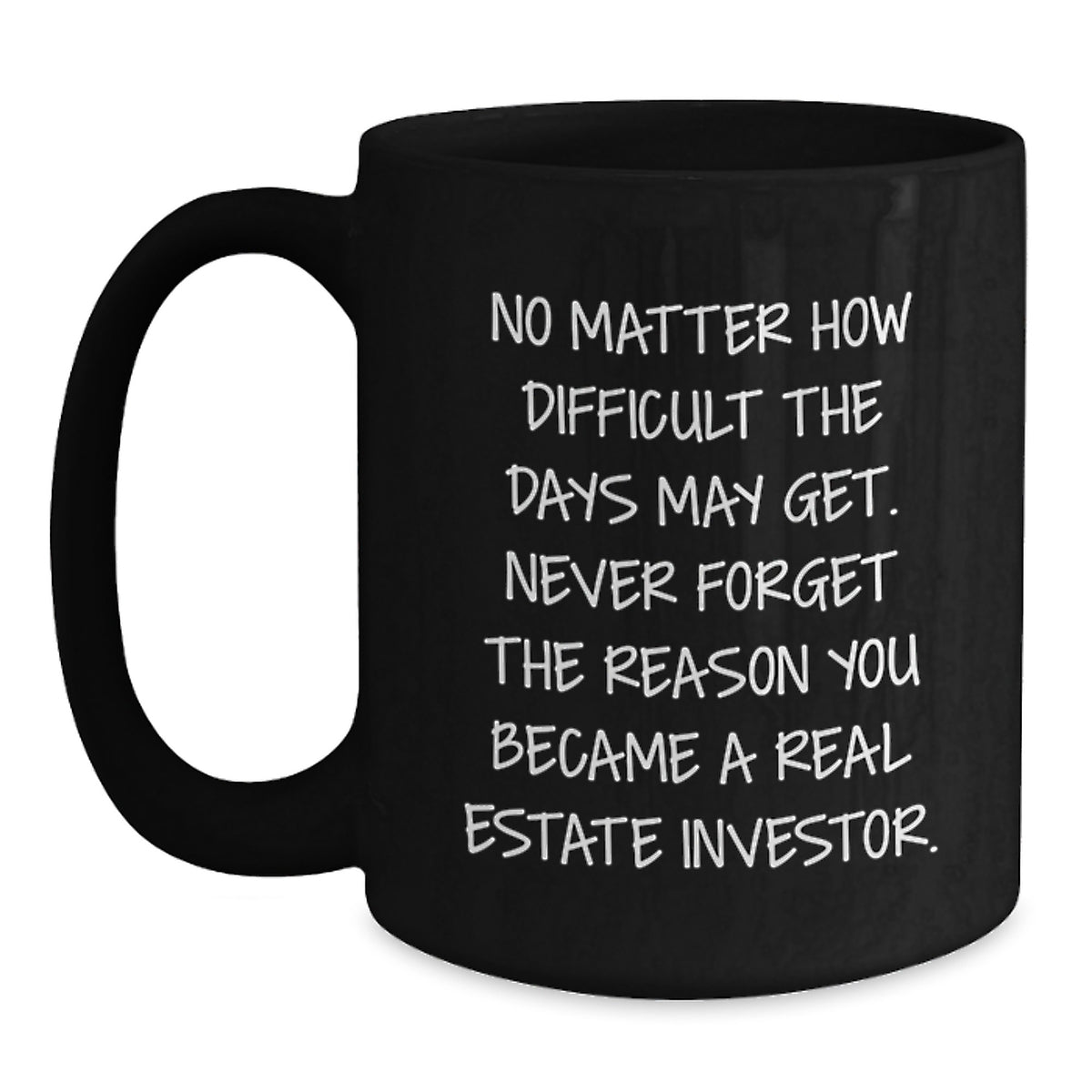 Real Estate Investor Funny Mugs Gifts from Friends for Men Women Coworkers Family - Inspirational Quotes Black Coffee Mug 15oz - Christmas Unique - Main