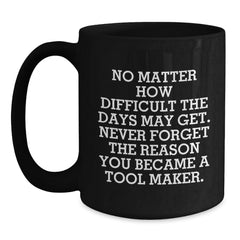 A Funny Gift for Tool Maker Men - Never Forget Your Reason - Christmas Unique Mugs for Husband, Father, or Friend - Main