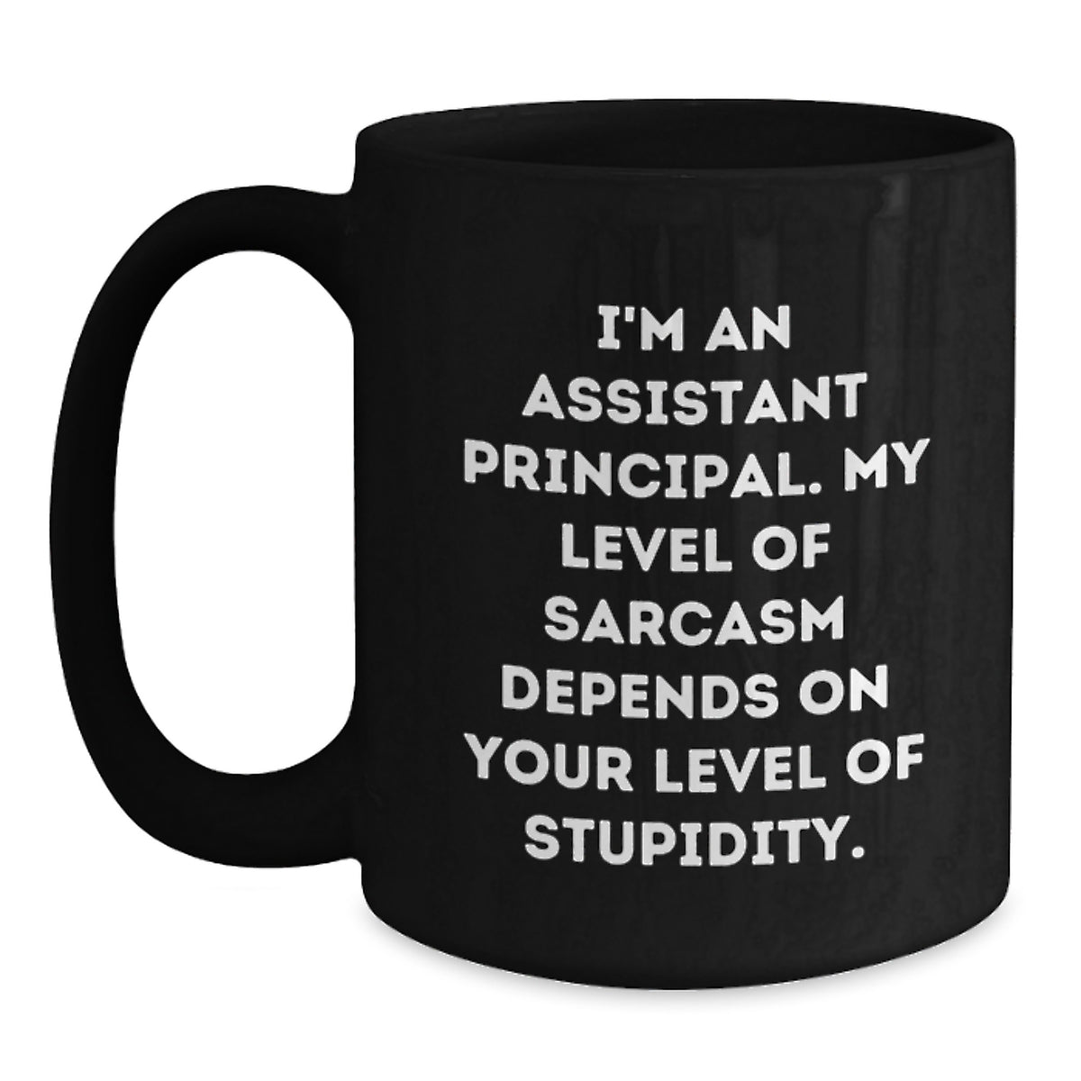 Funny Assistant Principal Gifts for Men Graduation Black Coffee Mug - Gifts from Family - Main