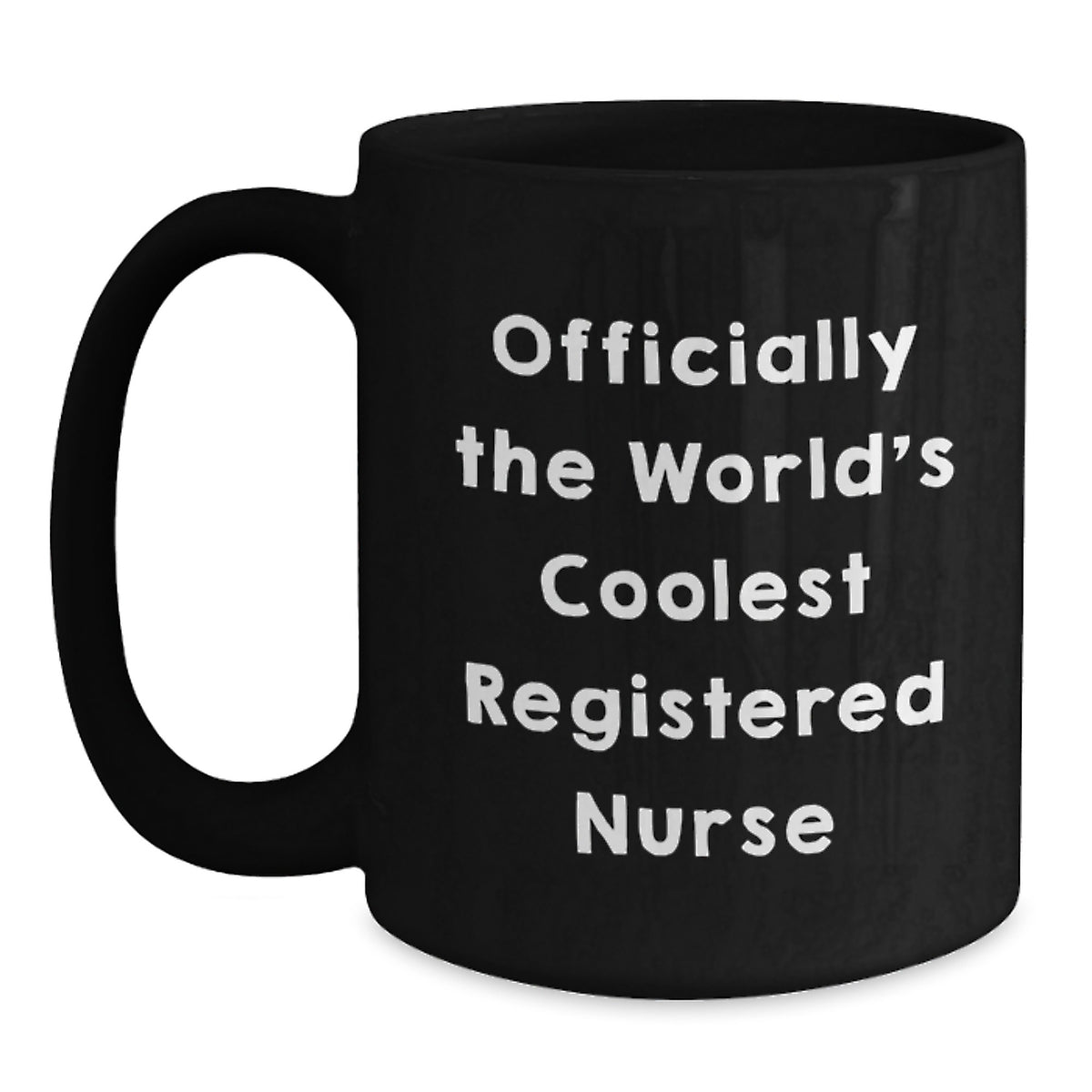 Funny Registered Nurse Gifts for Graduation, 'Officially The World's Coolest Registered Nurse' Black Coffee Mug for Men, Women, Friends, Coworkers, Family - Main
