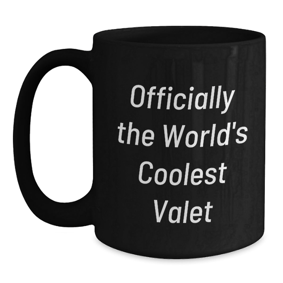 Funny Valet Gifts from Friends for Valet Graduation Unique Black Coffee Mugs, Officially The World's Coolest Valet - Main