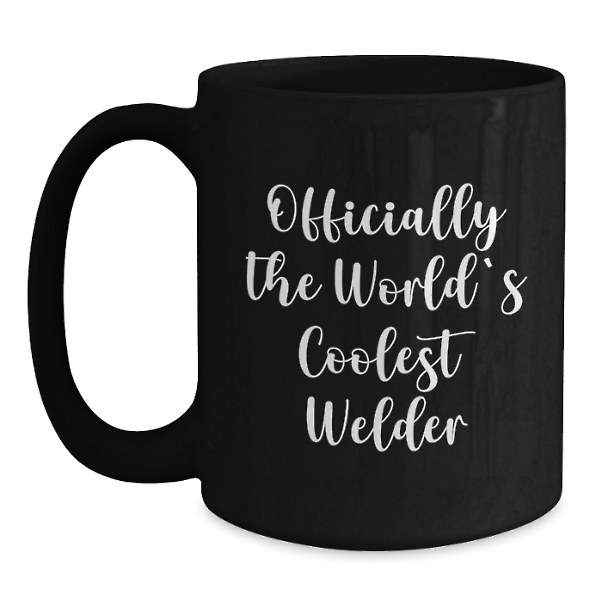 Funny Welder Gifts for Graduation, Officially The World's Coolest Welder Black Coffee Mug, Gifts from Men to Friends, Unique Graduation Unique Gifts - Main