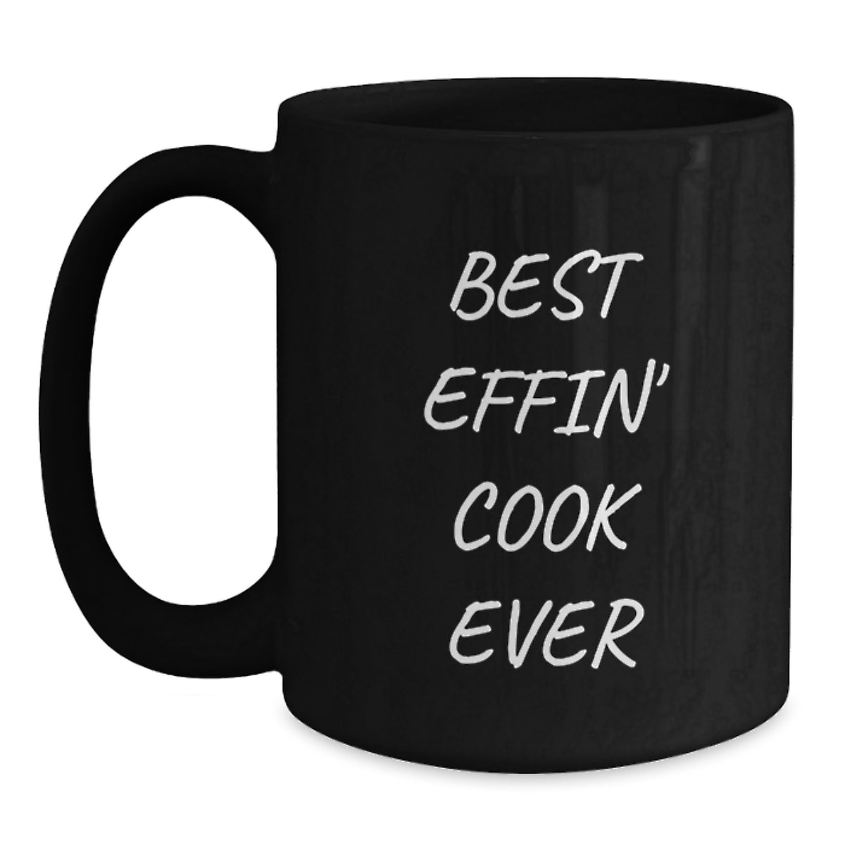 Funny Cook Gifts for Men from Best Effin' Cook Ever, Black Coffee Mug for Graduation - Main