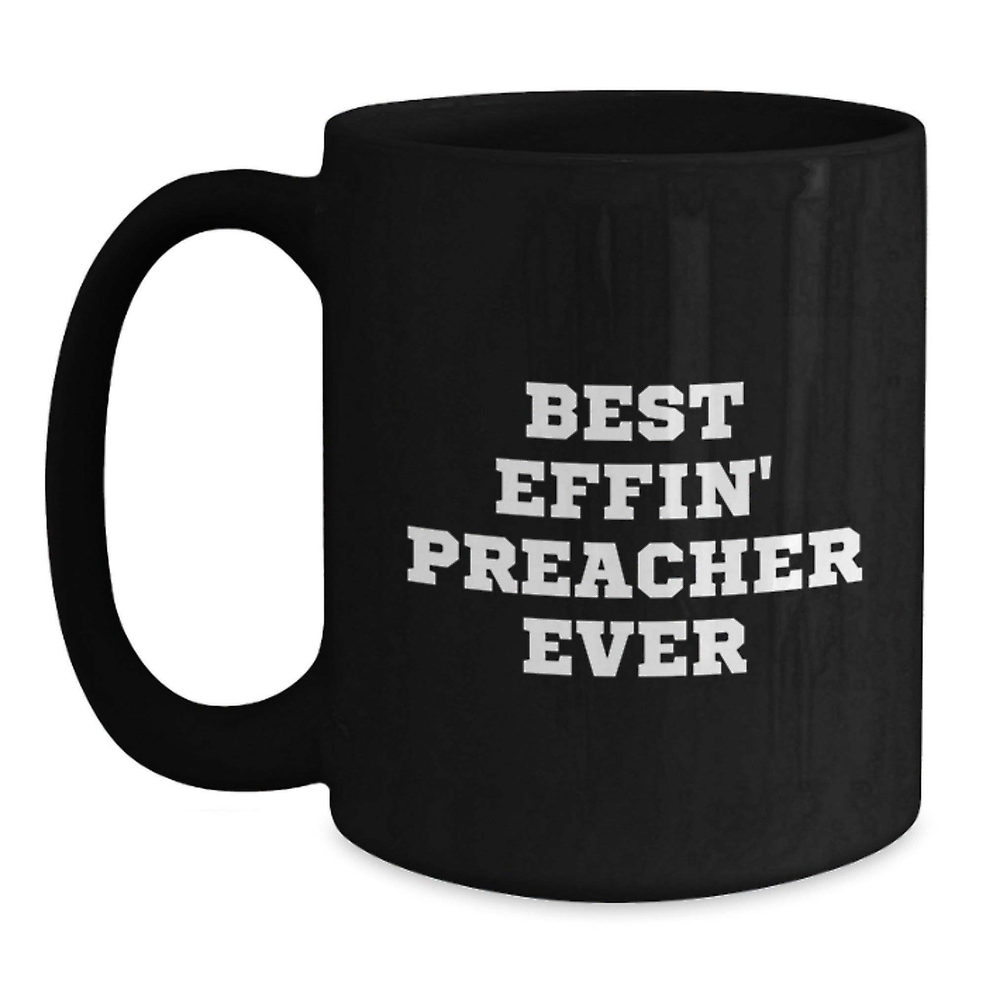 Funny Preacher Gifts from Friends for Preacher Birthday Unique Black Coffee Mug - Main