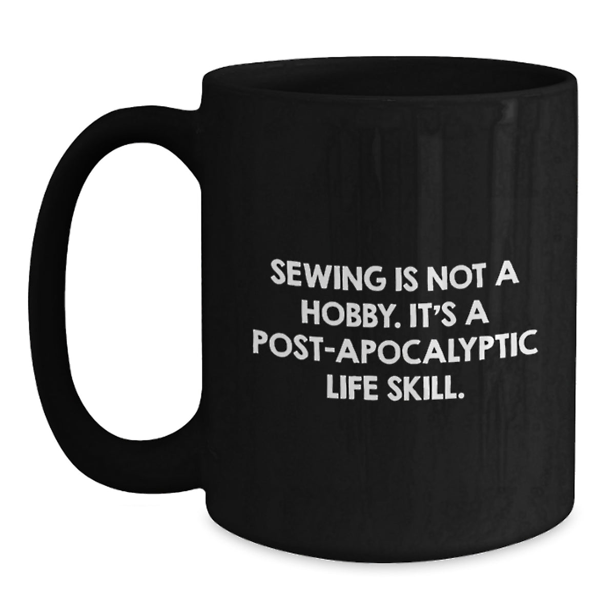 Sewing Gifts for Sewing Enthusiasts Funny Black Coffee Mug from Friends - Main