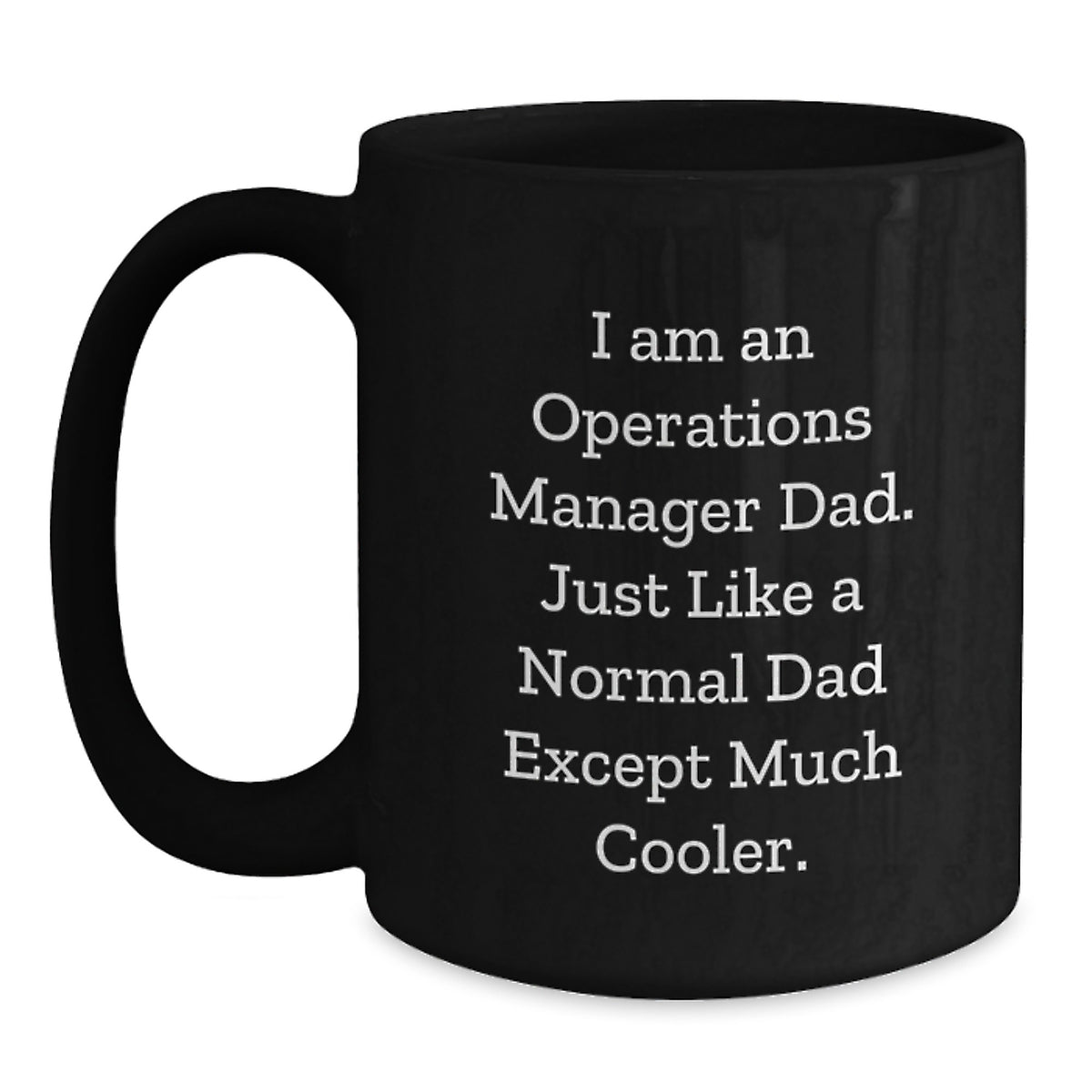 Cool Operations Manager Dad Gifts from Men to Operations Manager Black Coffee Mug for Graduation Unique Gifts - Main