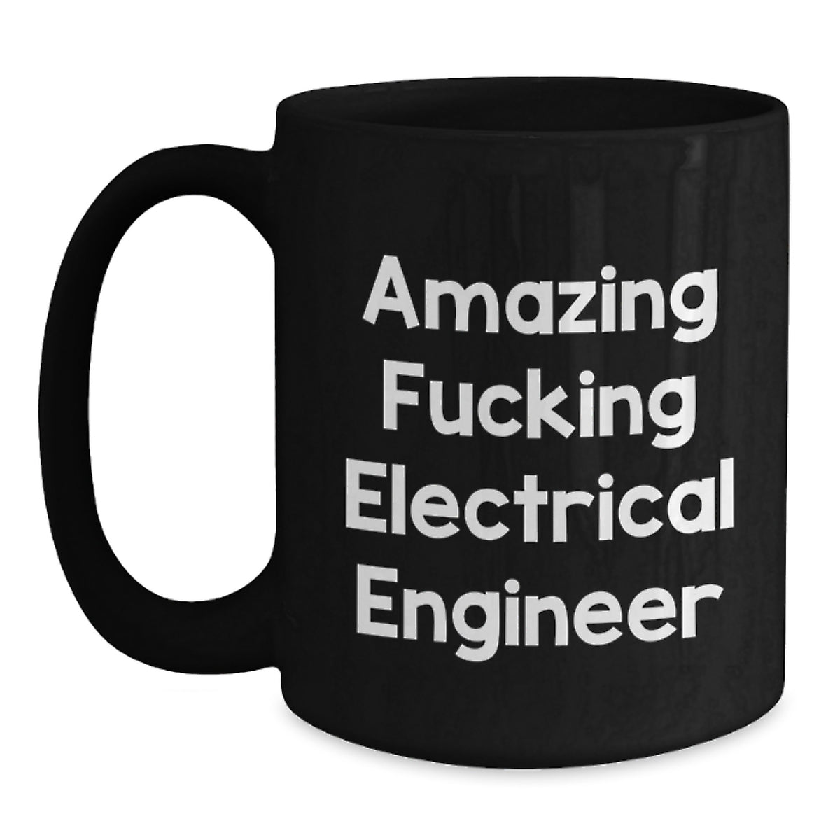 Funny Electrical Engineer Gifts from Friends for Birthday - Amazing 'Wow' Quote Black Coffee Mug - Main