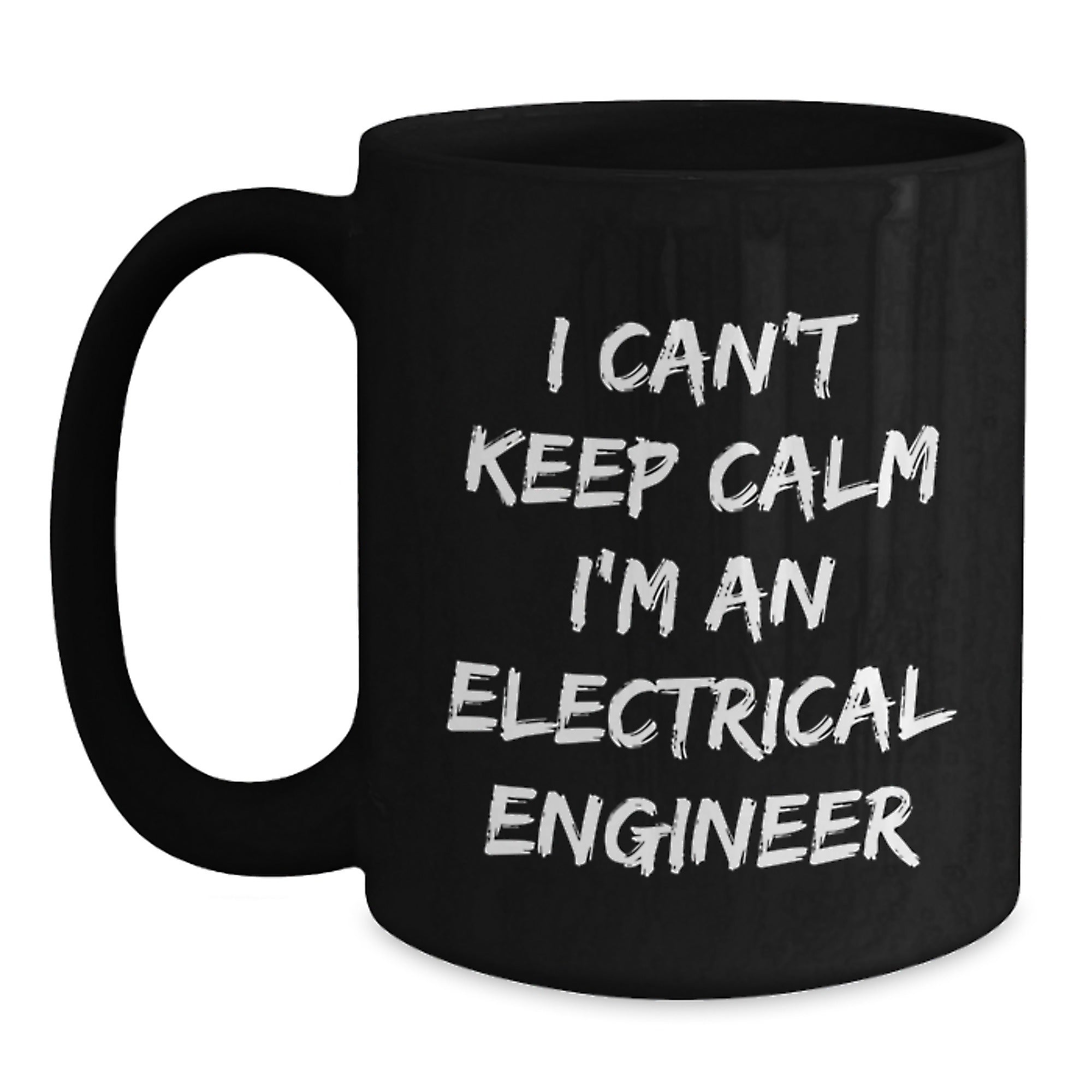 Funny Electrical Engineer Gifts for Him, Black Coffee Mug, Christmas Unique Presents from Friends to Men Who Love Electronics - Main