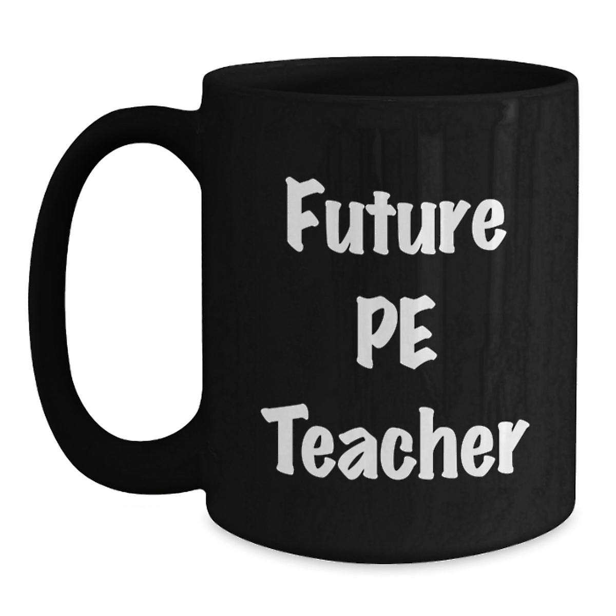 Funny PE Teacher Gifts for Men, PE Teacher Black Coffee Mug, Christmas Unique Gifts from Friends, Inspirational Quote 'I'm not lazy, I'm just conserving energy' - Main