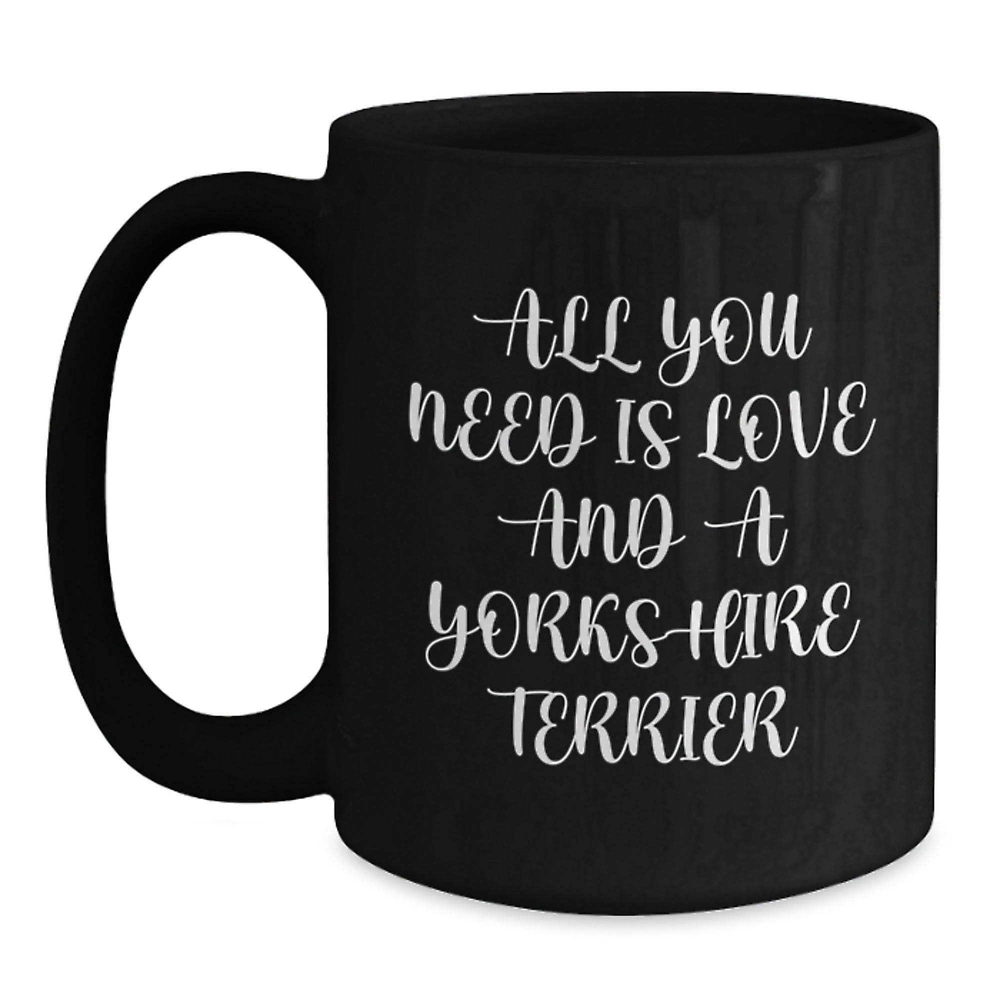 Funny Yorkshire Terrier Dog Black Coffee Mugs Gifts from Men to Friends for Christmas - Main