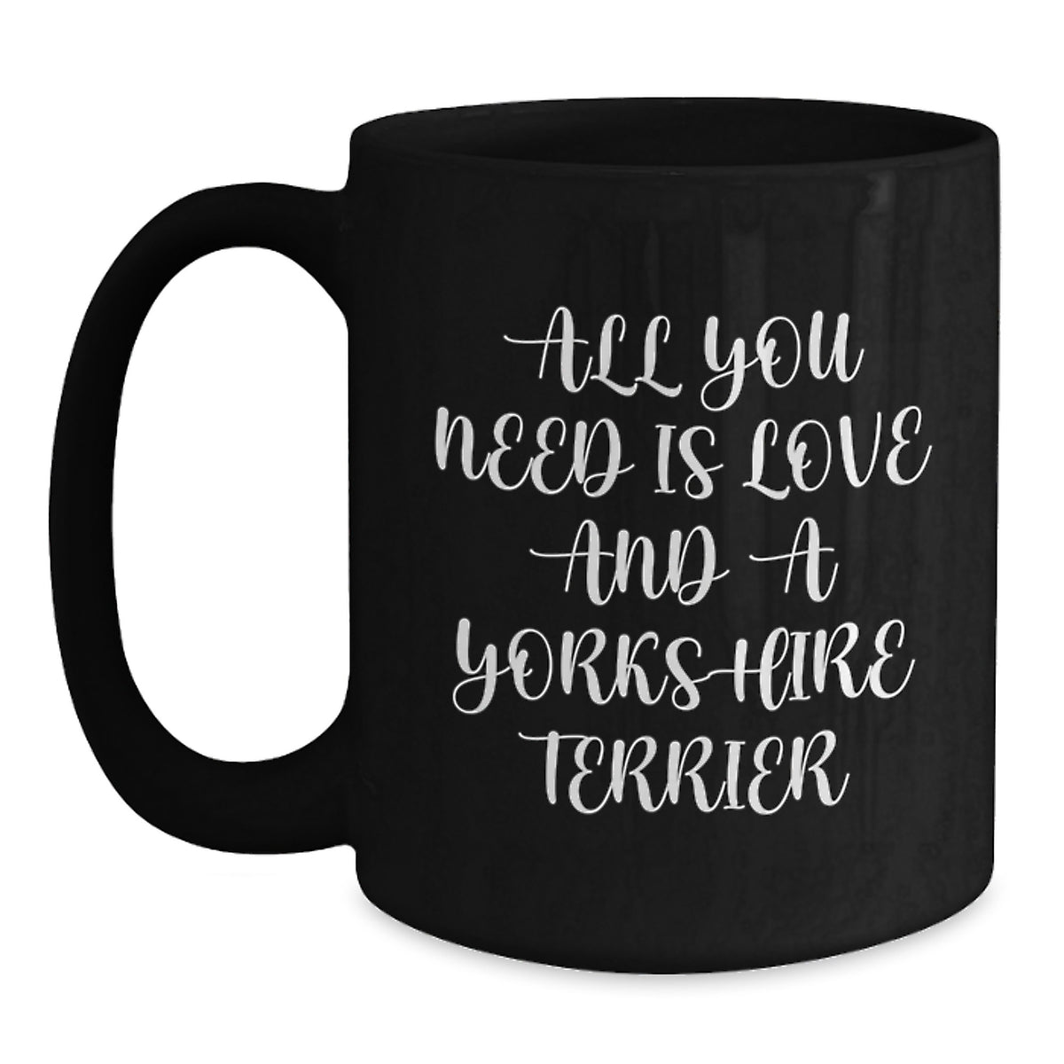 Funny Yorkshire Terrier Dog Black Coffee Mugs Gifts from Men to Friends for Christmas - Main