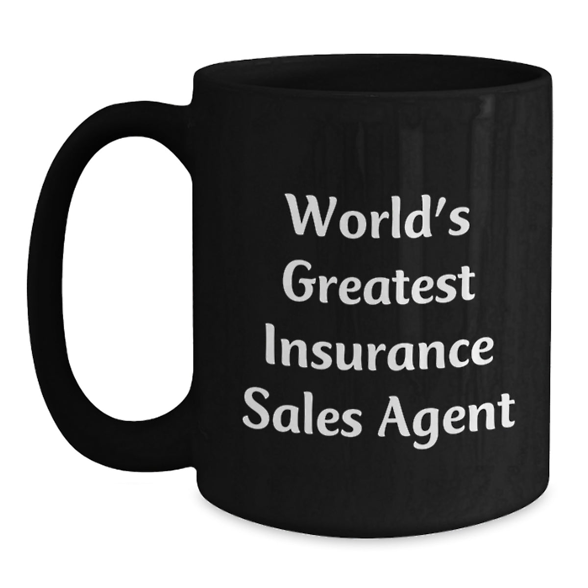 Funny Gifts for Insurance Sales Agent, 'World's Greatest' Black Coffee Mug, Unique Christmas Memorable Present for Insurance Sales Agent Friends, Colleagues, or Family Members - Main