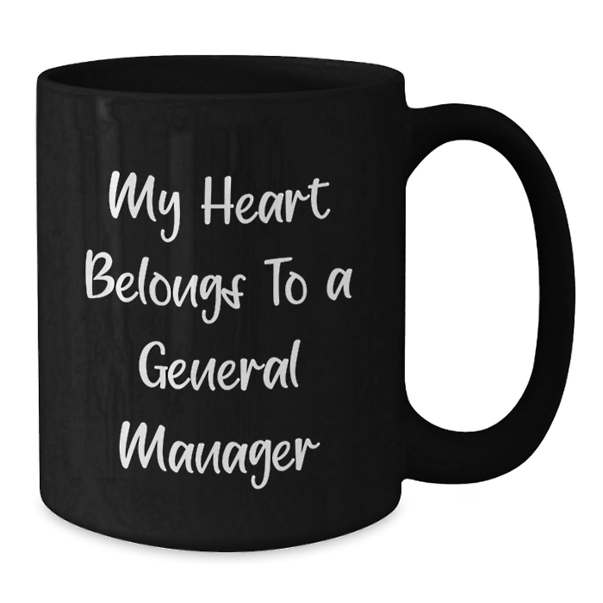 Funny General Manager Gifts from Friends and Family - My Heart Belongs To A General Manager Christmas Unique Mugs for Men - Additional