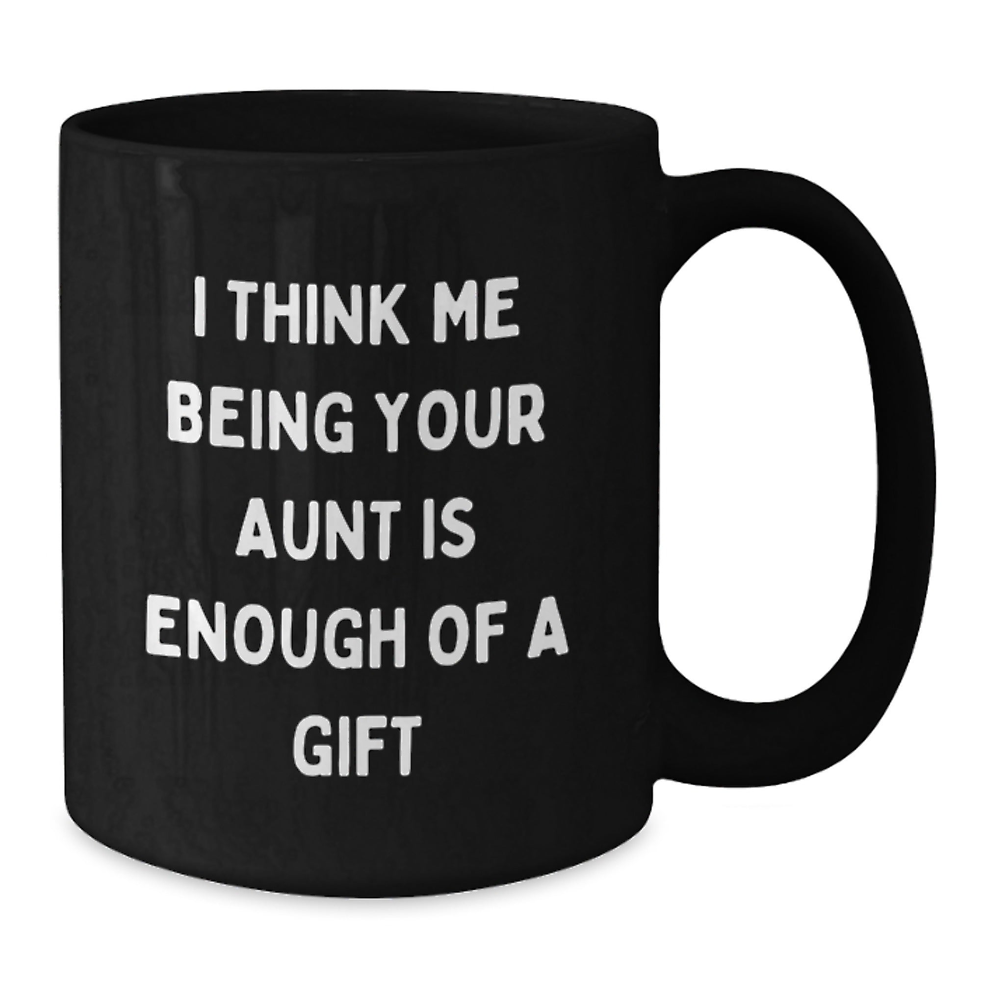 Funny Gift for Aunt from You, Unique Black Coffee Mug for Aunt, Christmas Morning - Additional