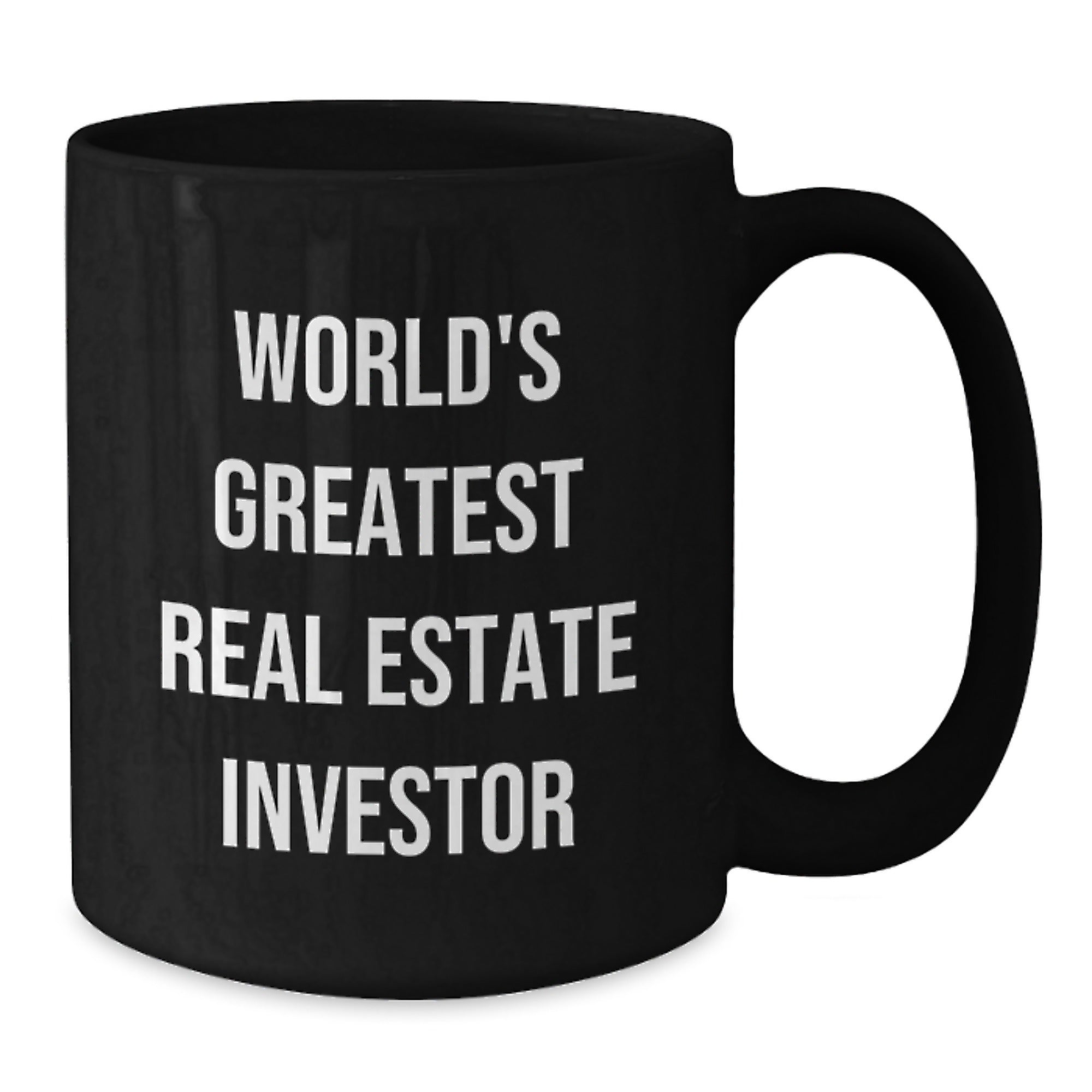 Funny 'World's Greatest Real Estate Investor' Gifts for Real Estate Investor, Unique Black Coffee Mug, Christmas Unique Gifts from Friends, Family, Coworkers - Additional