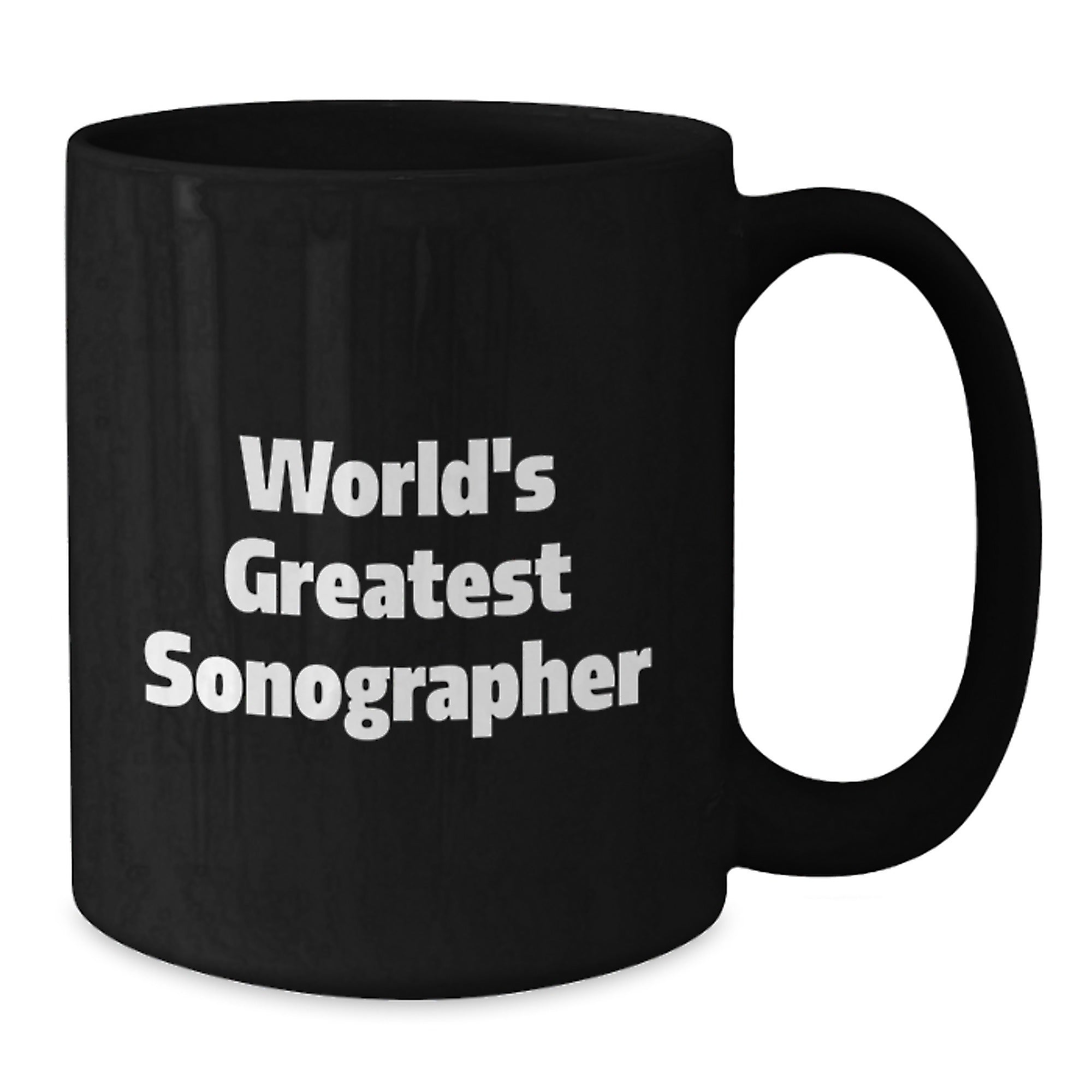 Funny Sonographer Gifts from Coworkers for Birthday Unique Gifts - 'World's Greatest Sonographer' Black Coffee Mug - Additional