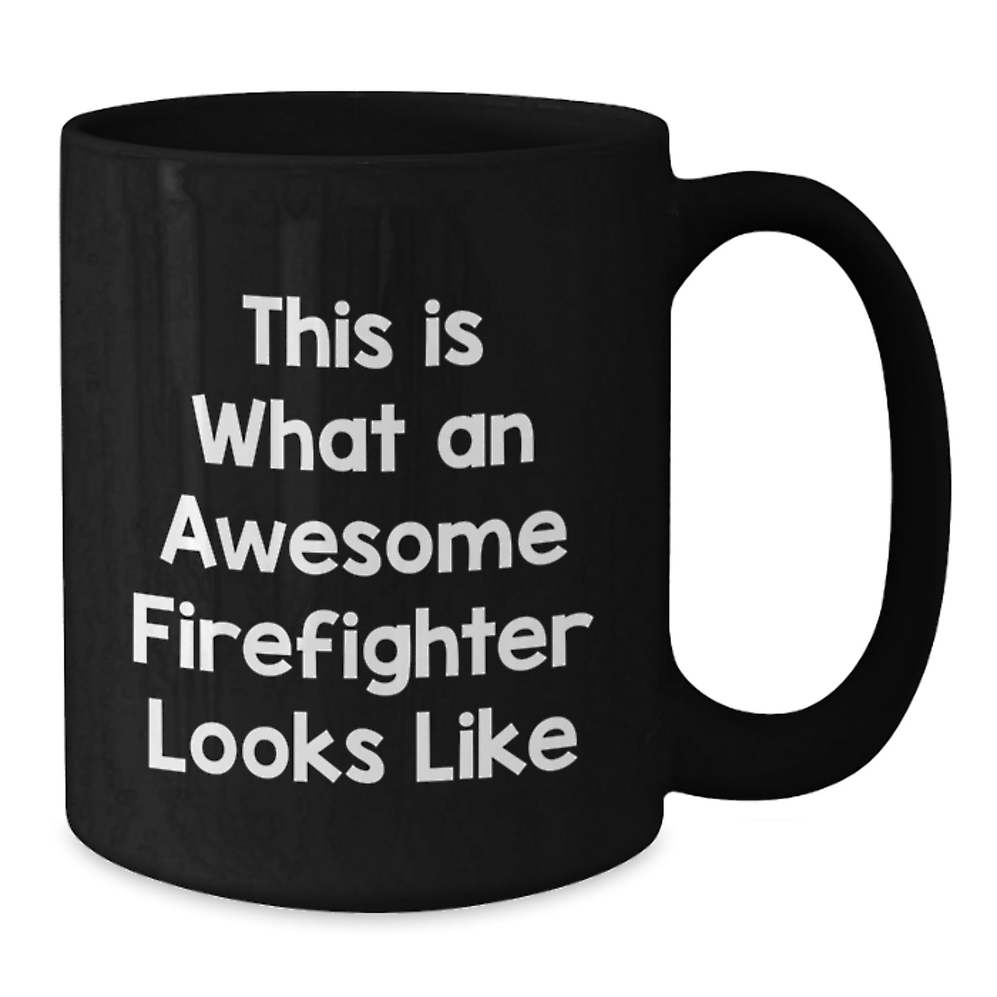 Firefighter Gifts from Friends and Family, Inspirational Black Coffee Mug, This Is What An Awesome Firefighter Looks Like, Graduation Unique Gifts for Firefighter Men and Women - Additional