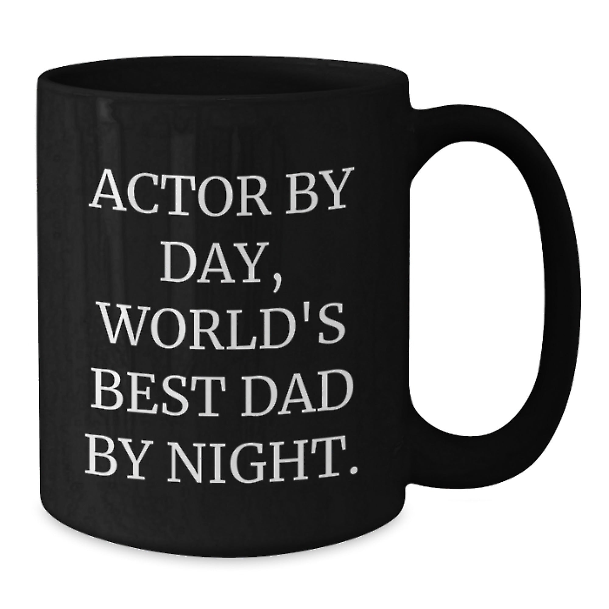 Funny Actor Gifts for Men Friends Coworkers - Black Coffee Mug Actor By Day World's Best Dad By Night Graduation Unique Gifts - Additional