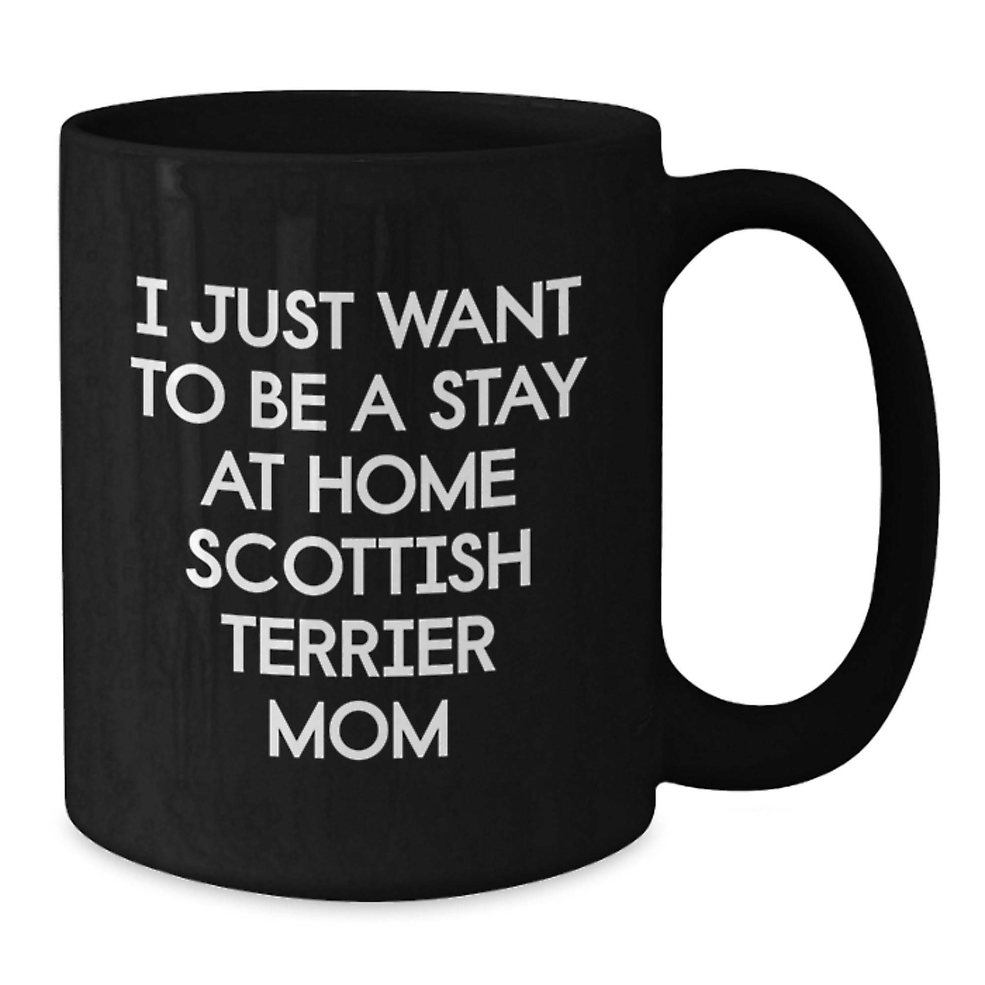 Funny Scottish Terrier Dog Mom Christmas Unique Gift from Friends for Family Members - Black 11oz/15oz Coffee Mug - Additional