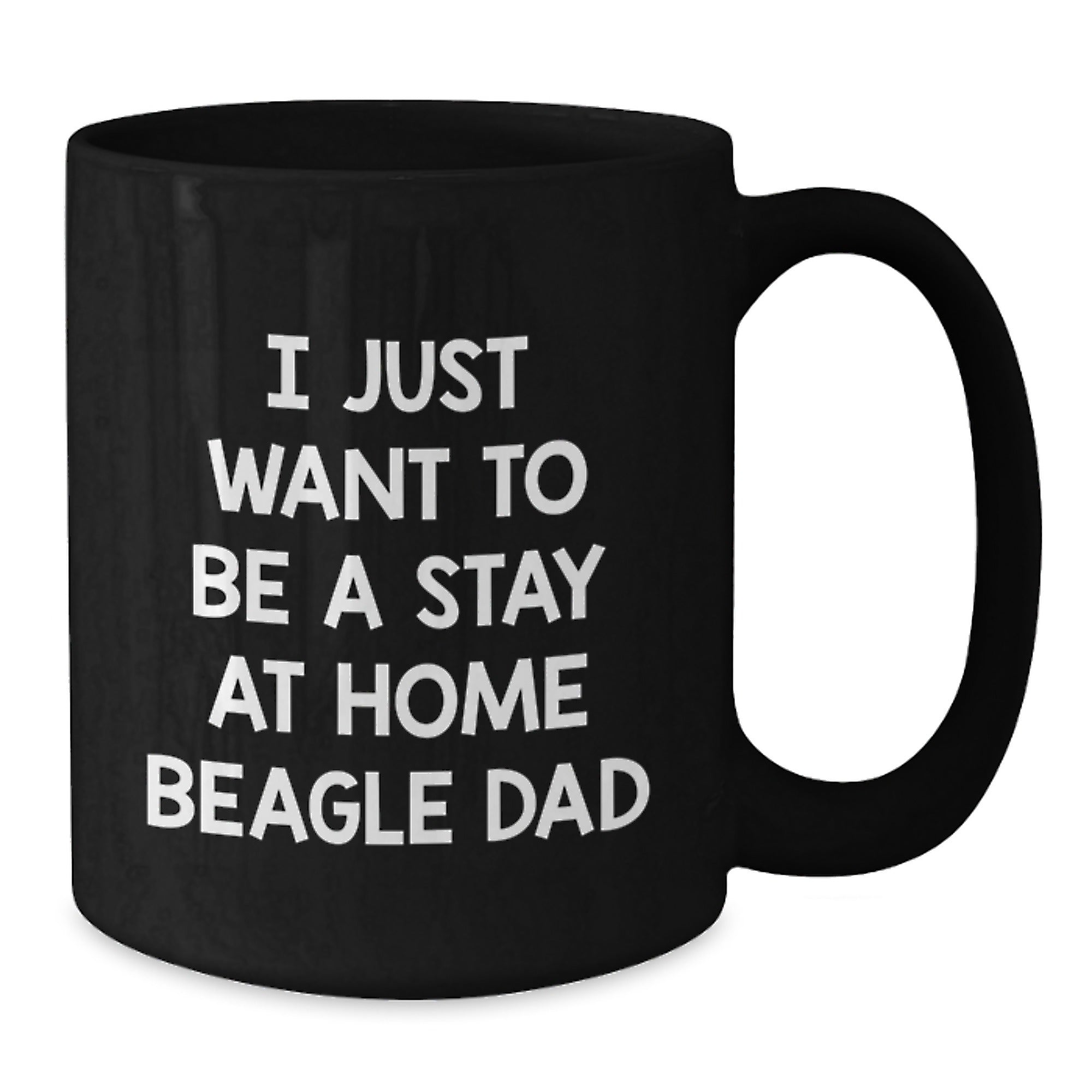Funny Beagle Dog Lover Gifts from Dad, Beagle Dad's Graduation Unique Gifts for Him, Black Coffee Mug for Men - Additional