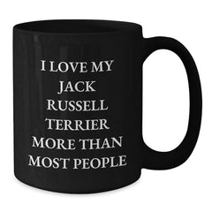 Funny Jack Russell Terrier Dog Gifts from Men, Women, Friends, Coworkers, Family - Black Coffee Mug for Jack Russell Terrier Dog Lover, Valentine's Unique Gifts - Additional