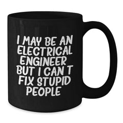 Funny Electrical Engineer Christmas Unique Gifts from Men to Electrical Engineer Friends Black Coffee Mug - Additional