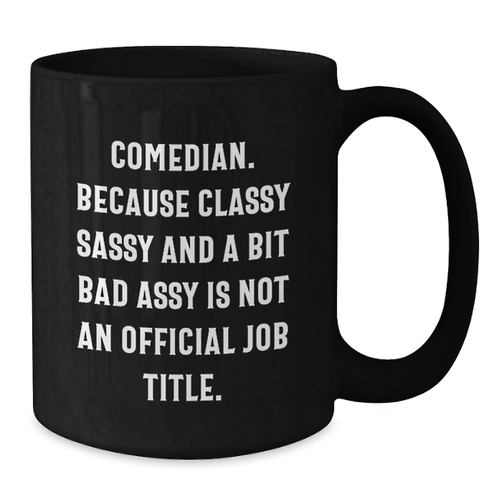 Funny Comedian Gifts from Friends to Comedian, Comedian Black Coffee Mug, Christmas Unique Comedian Mug - Additional