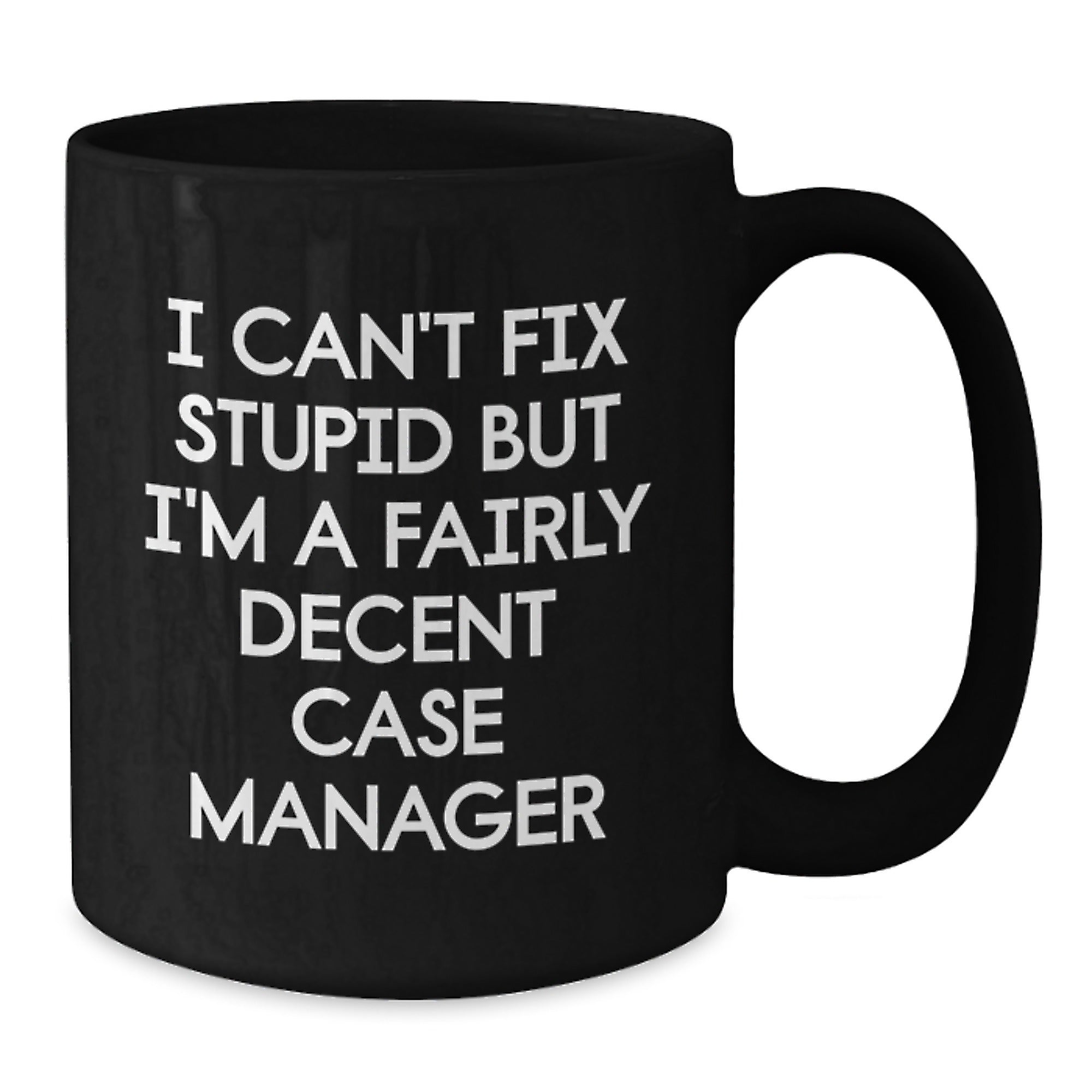 Funny Case Manager Christmas Unique Gifts from Friends to Case Managers Black Coffee Mug - Additional