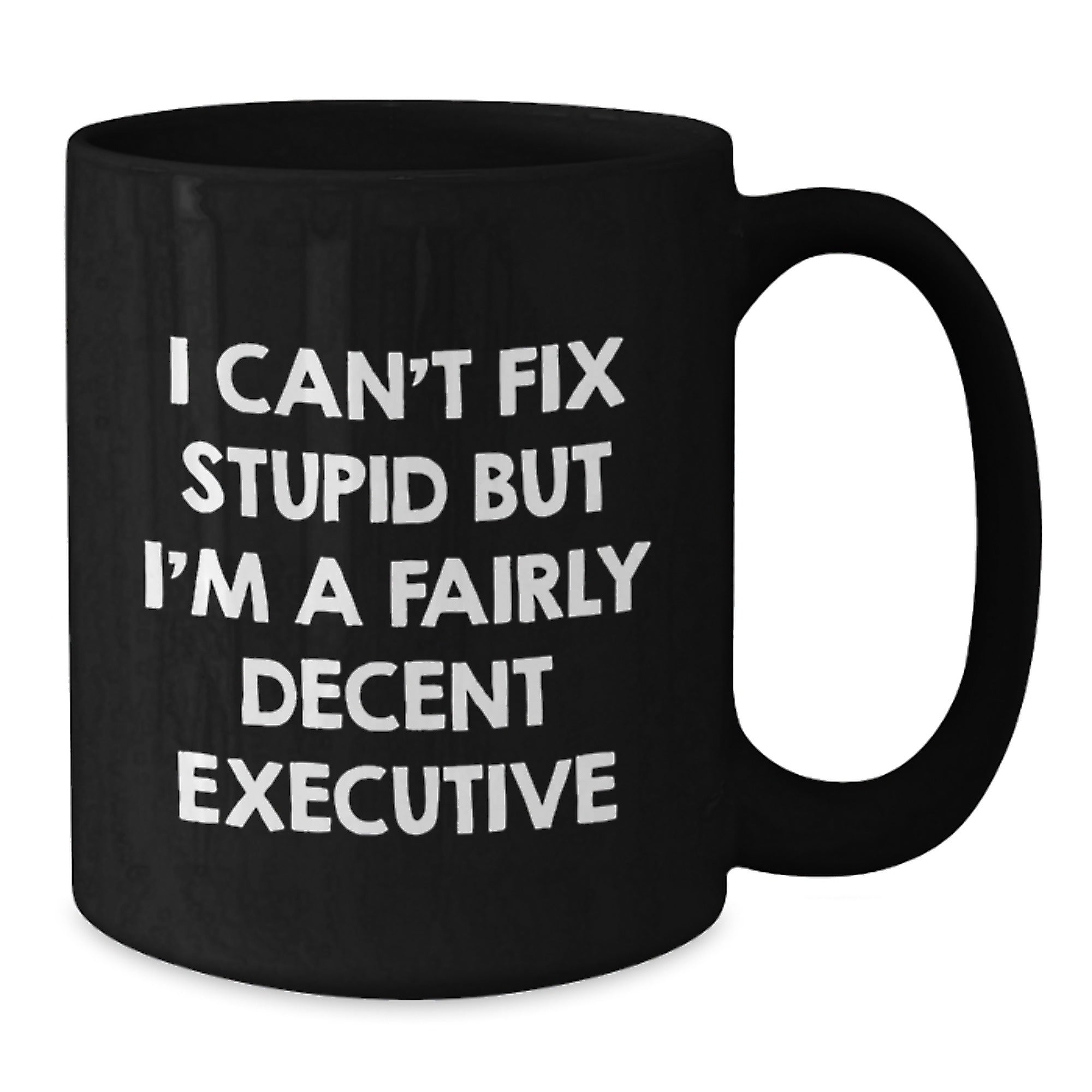 Funny Executive Black Coffee Mug, Christmas Unique Gifts for Men from Friends, Inspirational Office Humor - Additional