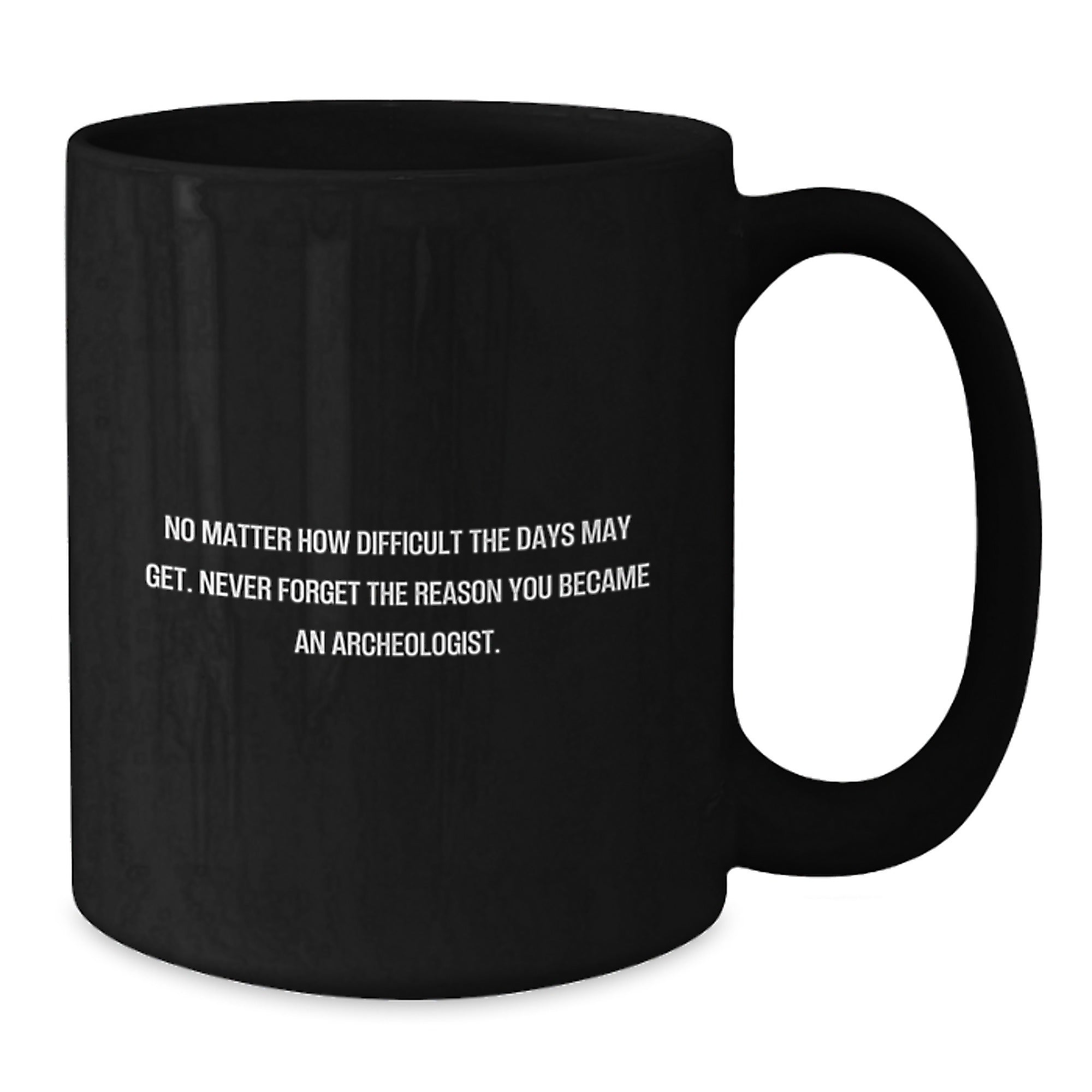 Funny Archeologist Christmas Unique Gifts from Friends to Family Members - Black Coffee Mug - Never Forget Your Reason - Inspirational Mug - Additional