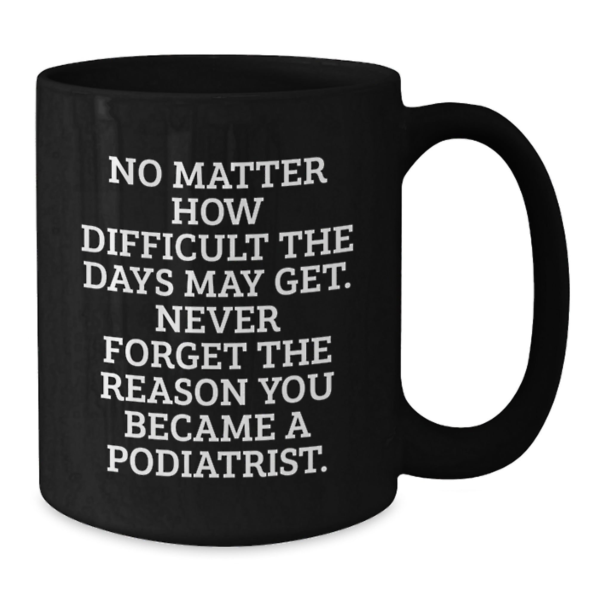 Funny Podiatrist Gifts Inspirational Black Coffee Mug for Podiatrist Friends - Gifts from Friends to Podiatrist Family - Never Forget the Reason You Became a Podiatrist Christmas Unique Gifts - Additional