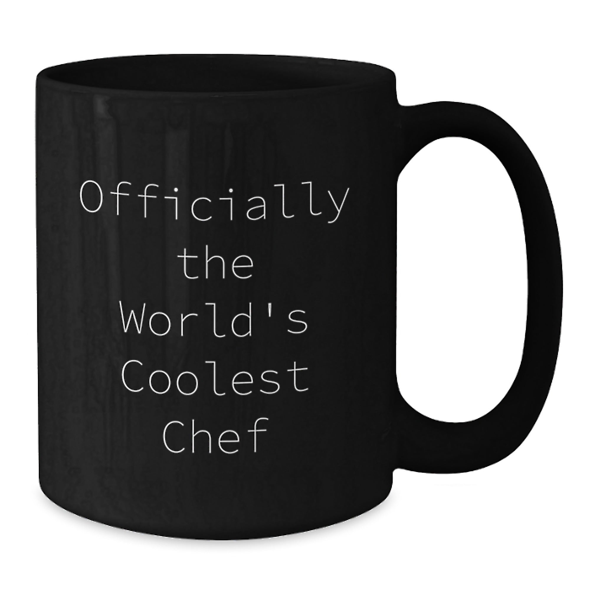 Funny Chef Gifts from Family to Men, Gifts for Chef on Graduation - 'Officially The World's Coolest Chef' Black Coffee Mug - Additional