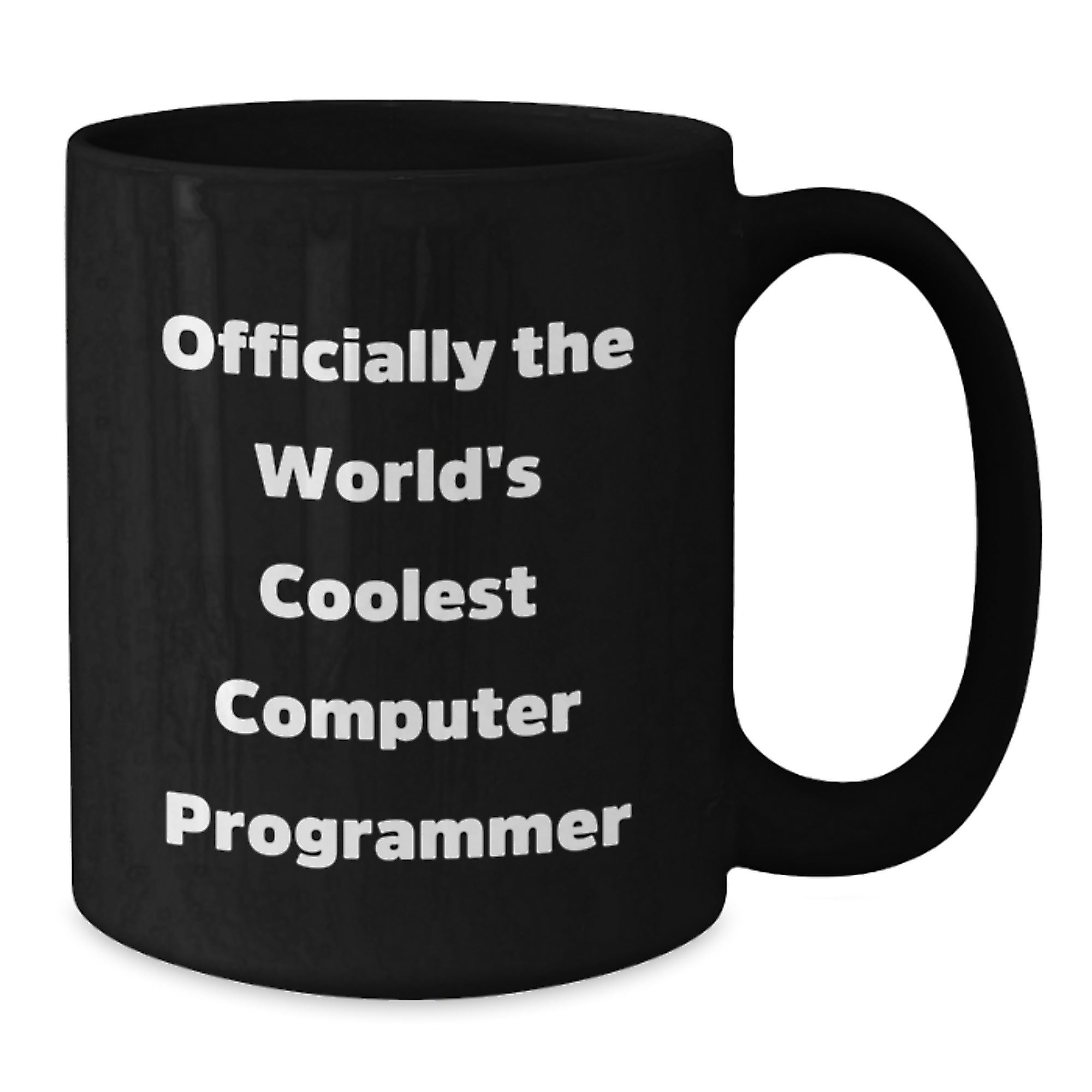 Funny Computer Programmer Gifts for Men, Women, Coworkers - Black Coffee Mug: 'Officially The World's Coolest Computer Programmer' - Unique Graduation Gifts from Family and Friends - Additional