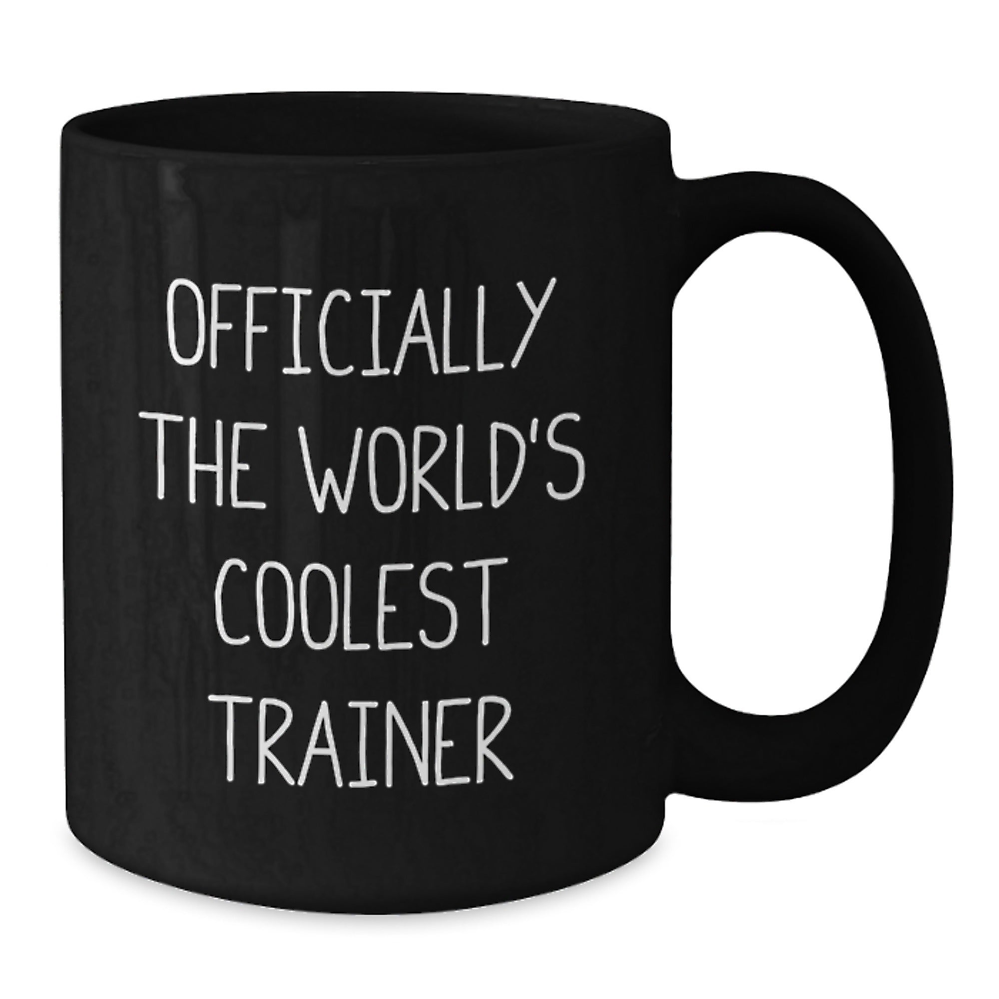 Funny Trainer Gifts from Friends, Officially The World's Coolest Trainer Black Coffee Mug, Christmas Unique Gifts for Trainer Enthusiasts - Additional