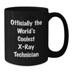 Funny X-Ray Technician Gifts from Friends for Christmas Unique Mugs, Officially The World's Coolest X-ray Technician Black Coffee Mug, X-Ray Technician Lover - Additional