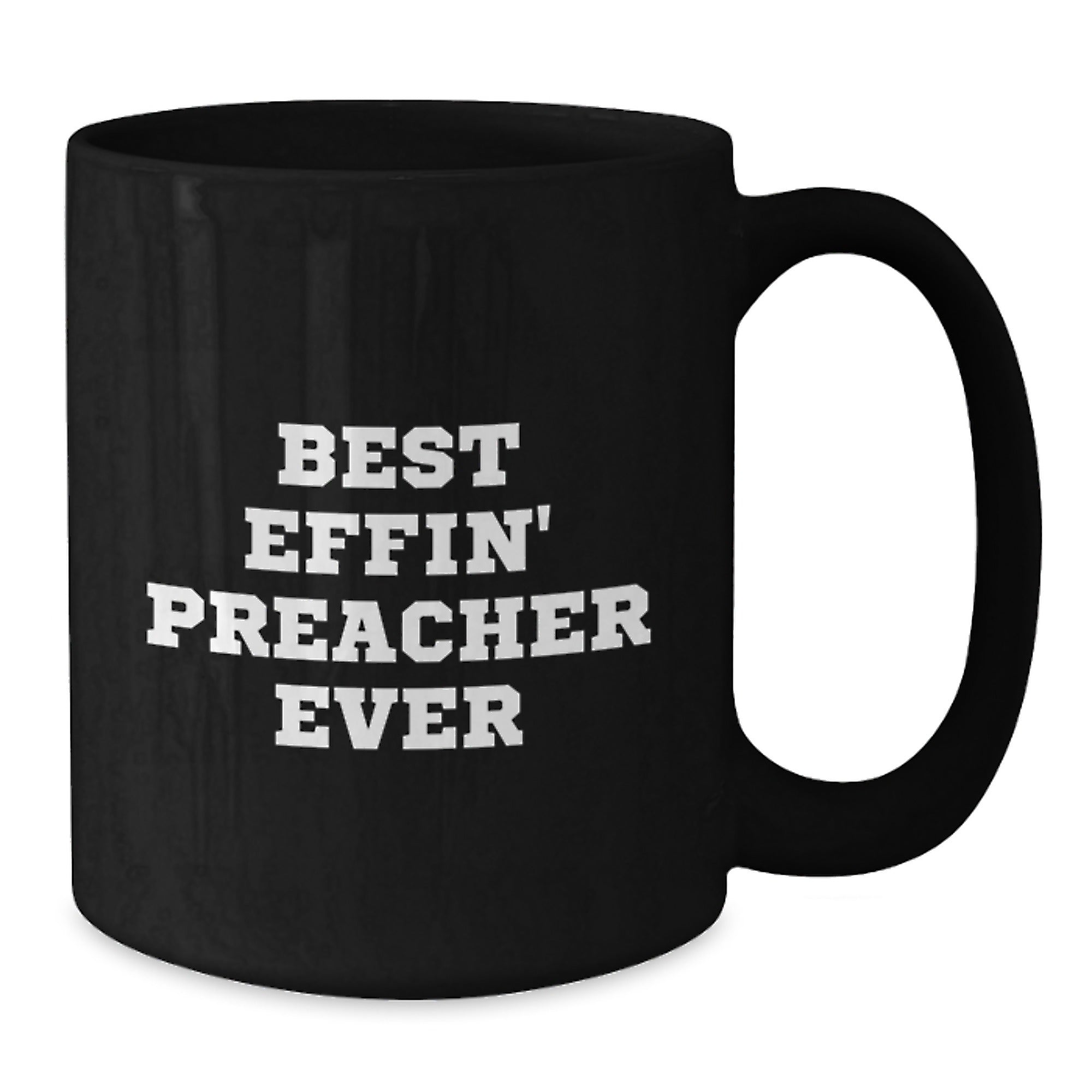 Funny Preacher Gifts from Friends for Preacher Birthday Unique Black Coffee Mug - Additional