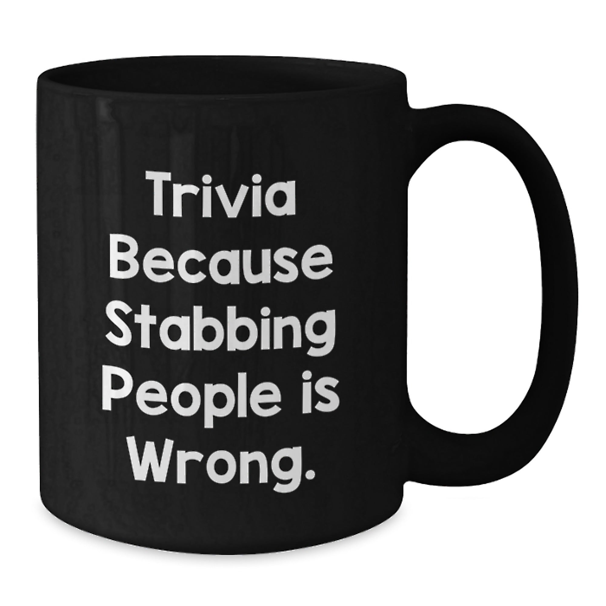 Trivia Fun, Black Coffee Mugs for Trivia Lovers, Birthday Unique Gifts from Friends, Gifts for Trivia Enthusiasts, Funny Quote - Additional
