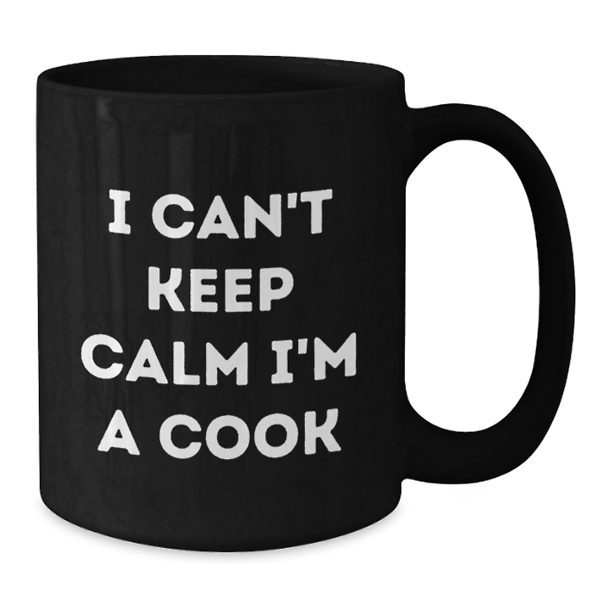 Funny Cook Gifts, I Can't Keep Calm I'm A Cook, Black Coffee Mug, Birthday Unique for Men, Women, Friends, Coworkers, Family - Additional