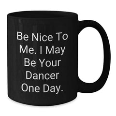 Funny Dancer Black Coffee Mug Gifts from Family for Friends and Coworkers This Christmas Unique - Additional