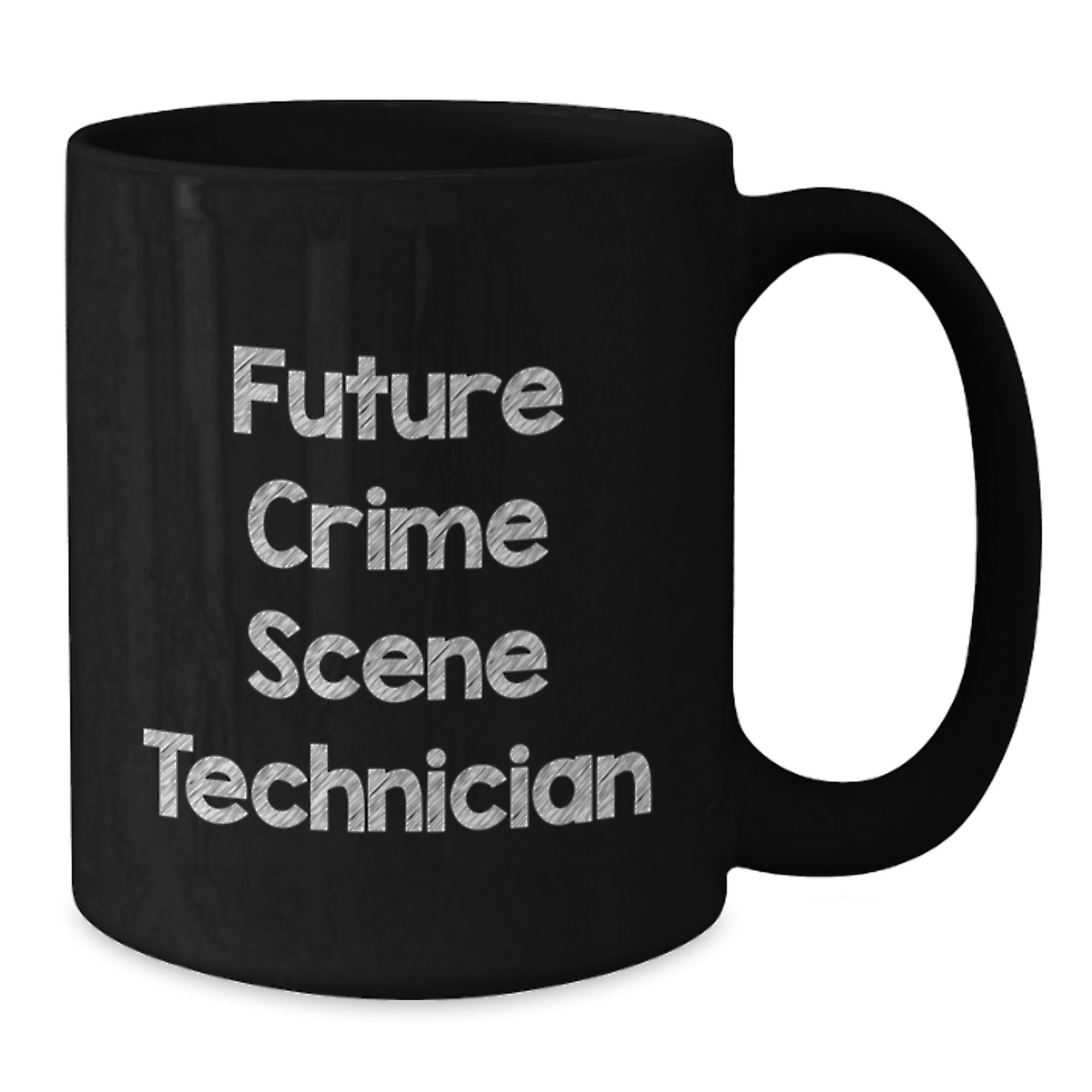 Funny Future Crime Scene Technician Gifts, Black Coffee Mug, 'May the Evidence be Ever in Your Favor' - Unique Christmas Unique Gifts from Men to Men - Additional