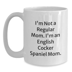 Funny English Cocker Spaniel Dog Mom Gifts from Family for Birthday Unique Presents White Coffee Mug - Main