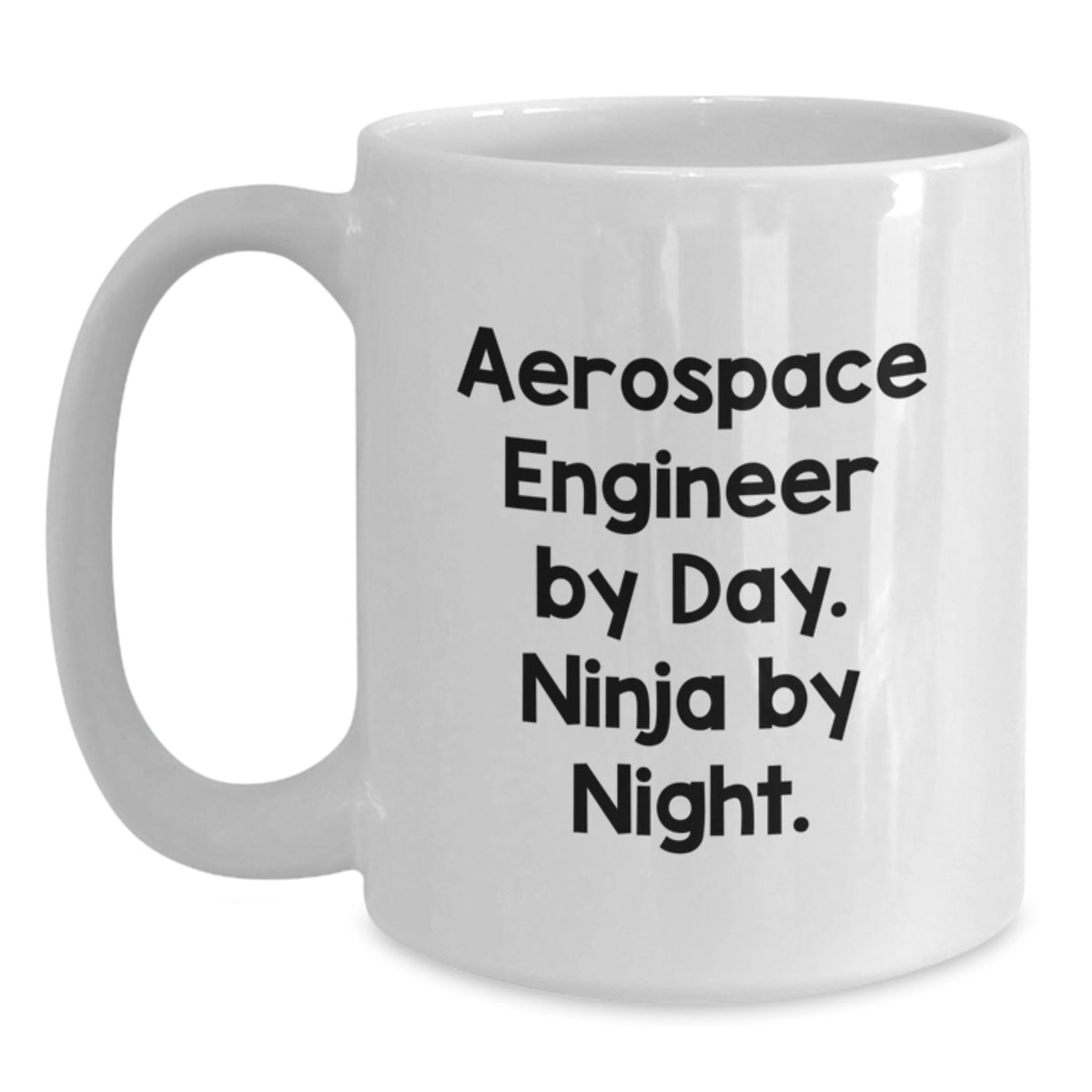 Aerospace Engineer Gifts - 'Aerospace Engineer By Day. Ninja By Night.' Funny White Coffee Mug, Perfect for Graduation - Main
