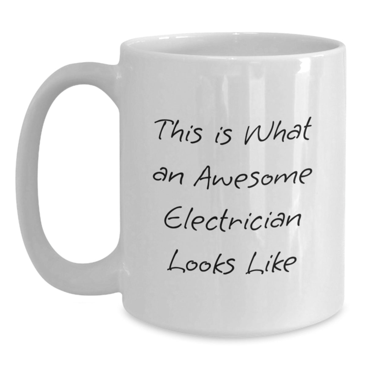 Electrician Gifts from Friends, Awesome Electrician White Coffee Mug for Men, Graduation Unique Gifts with 'This Is What An Awesome Electrician Looks Like' Funny Quote - Main