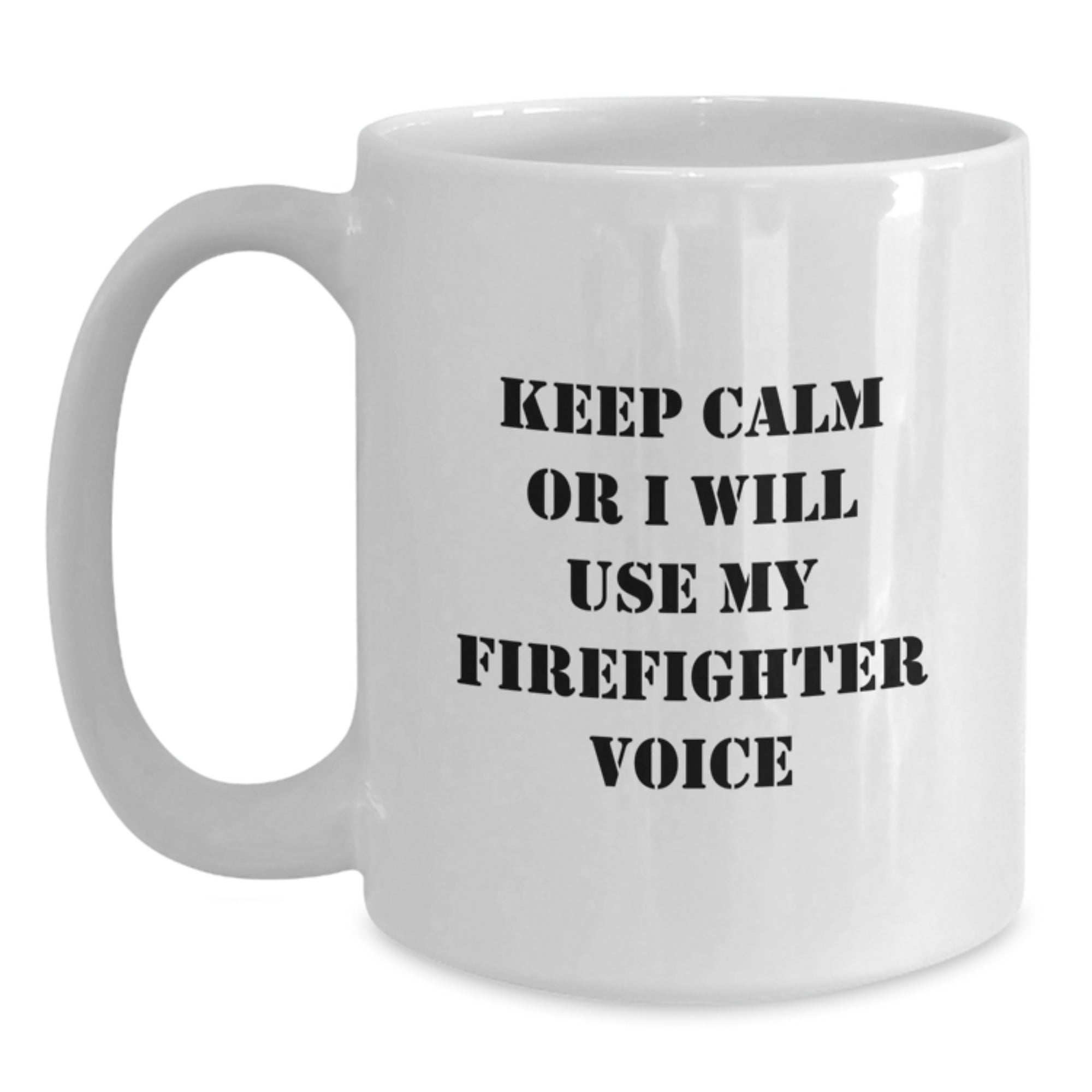 Funny Firefighter White Coffee Mug Gifts from Men for Firefighter on Christmas - Main