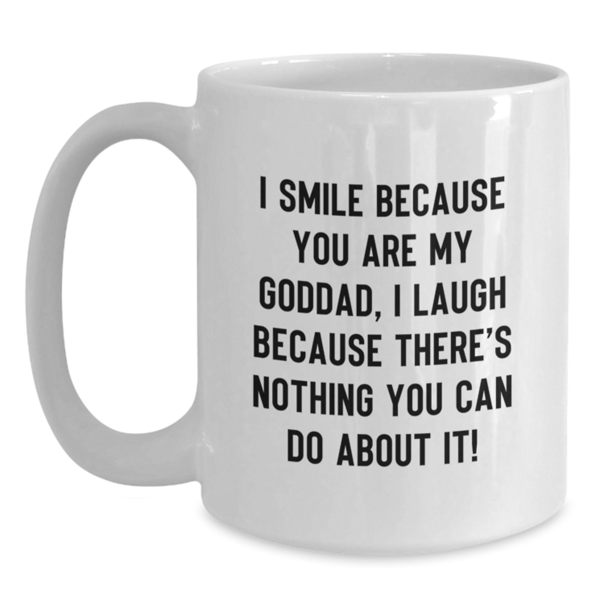 Funny Goddad Gifts, White Coffee Mugs for Men, Unique Christmas Memorable Presents from Family, Friends, or Coworkers - Main