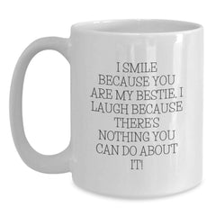 Funny Bestie White Coffee Mugs Gifts from Friends, Christmas Unique Gifts for Bestie, Perfect for Men Women - Main